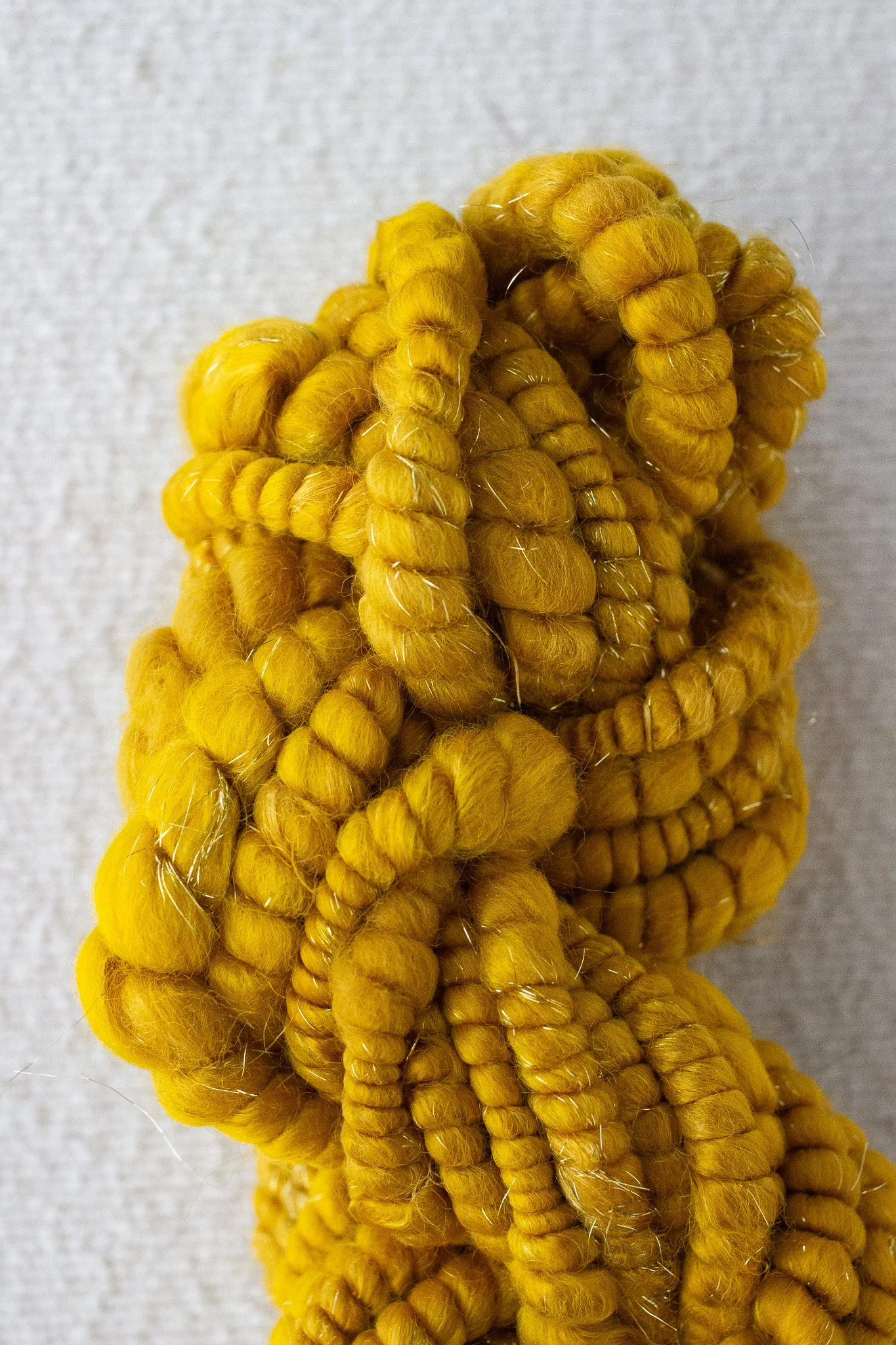 Handspun Jumbo Coiled Art Yarn Golden Hour