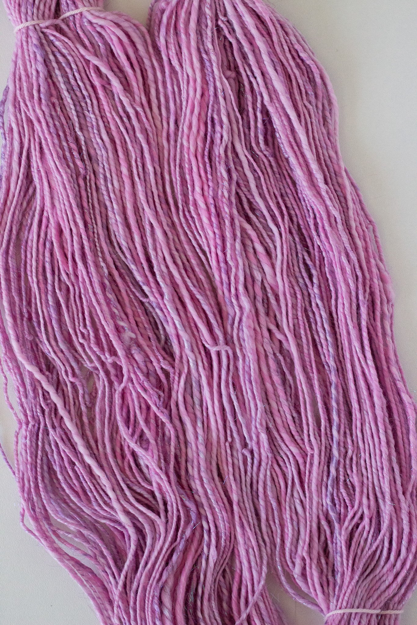 Handspun Art Yarn - Lilac - Vegan & Cruelty Free Yarn