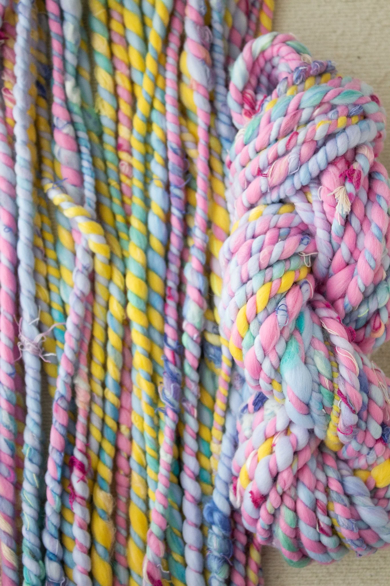 Handspun Art Yarn - Spring Cleaning - Vegan & Cruelty Free Yarn