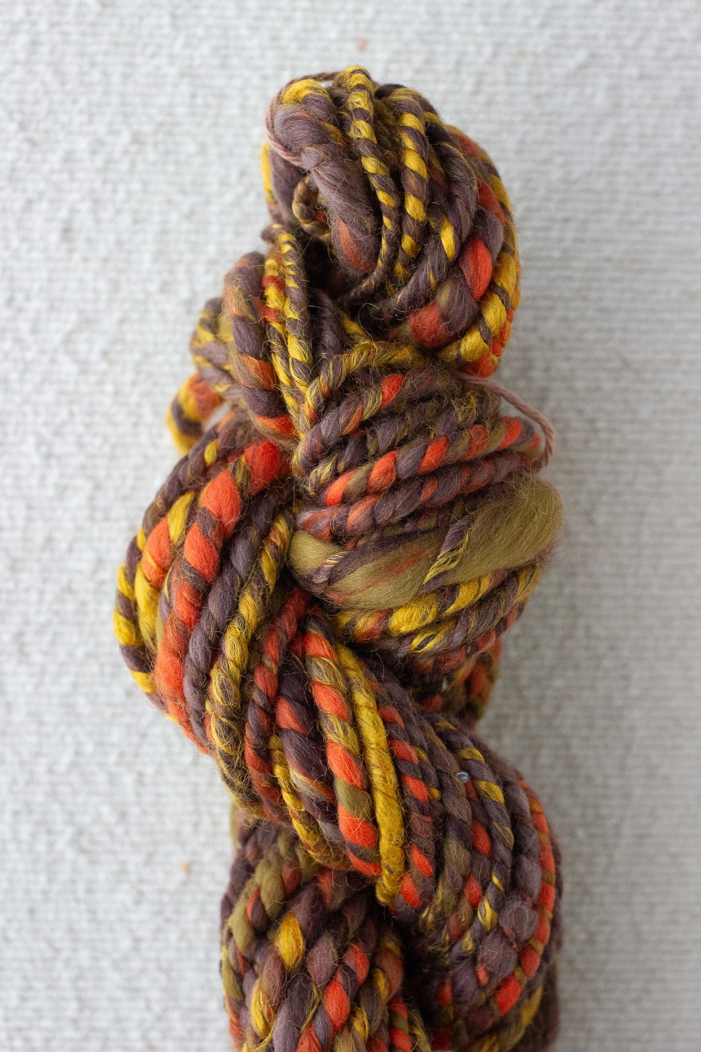 Handspun Two Ply Super Bulky Art Yarn It’s Fall Y’all!