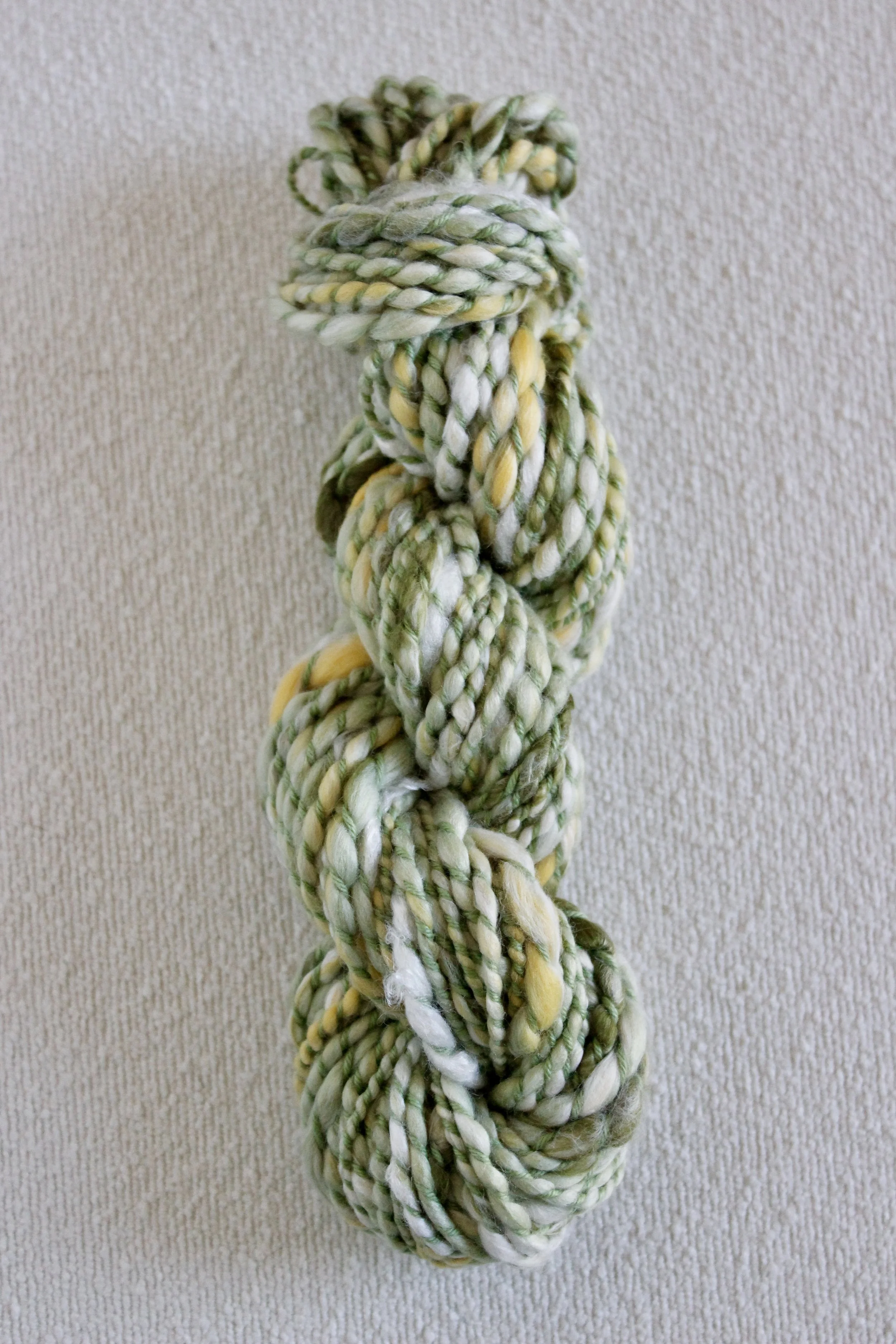 Handspun Art Yarn - Blooming Daisies - Vegan & Cruelty Free Yarn