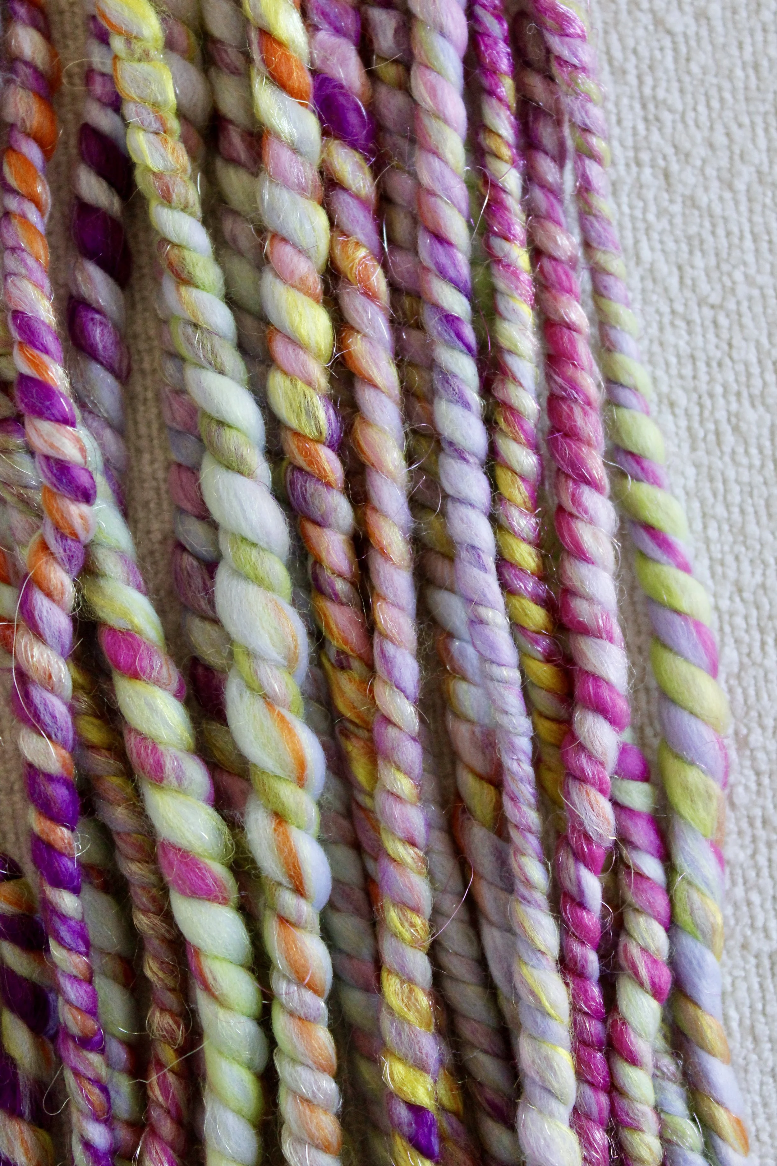 Handspun Art Yarn - Spring Weekend - Vegan & Cruelty Free Yarn