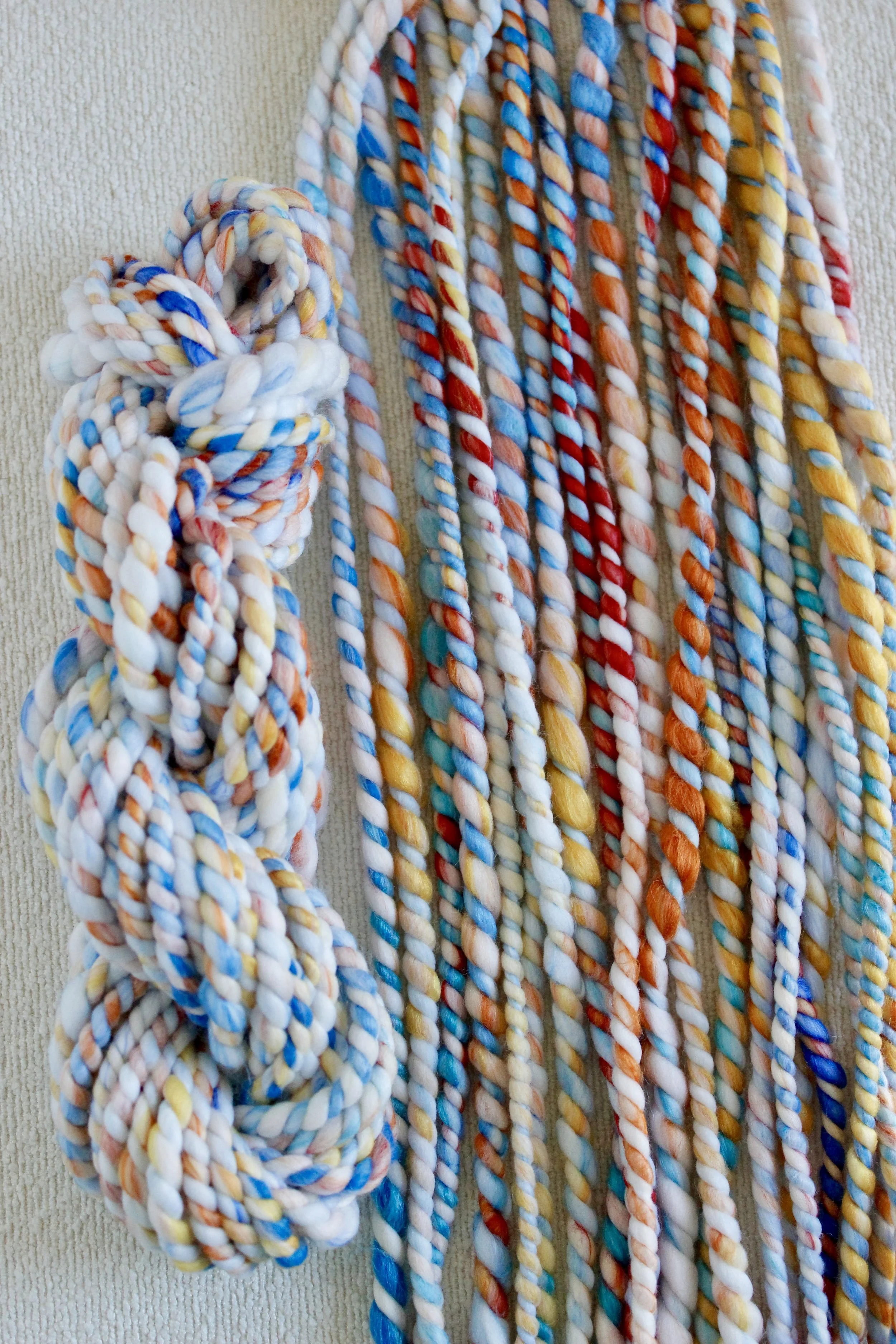 Handspun Art Yarn - Birds & Flowers - Vegan & Cruelty Free Yarn