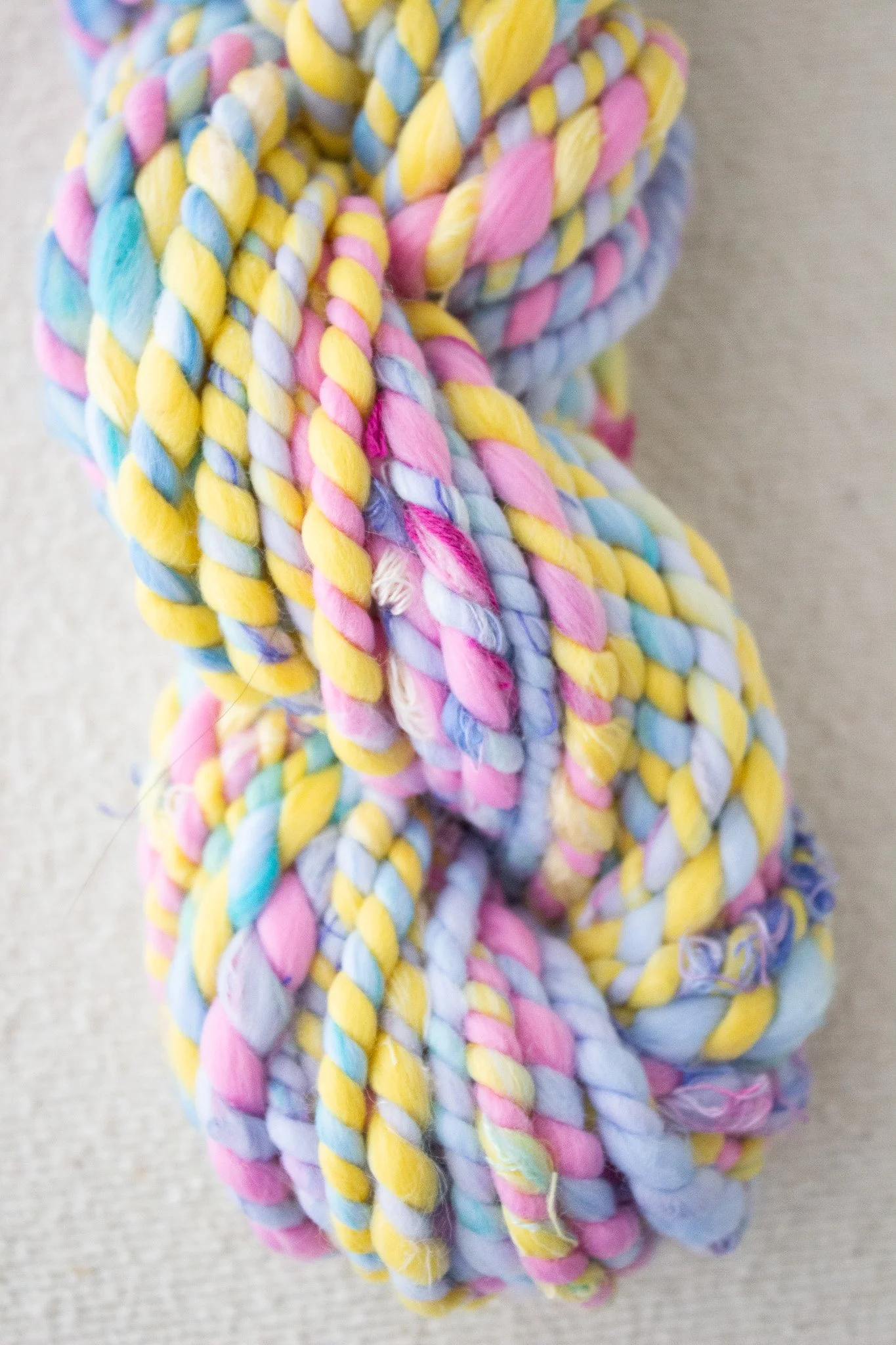 Handspun Art Yarn - Spring Cleaning - Vegan & Cruelty Free Yarn