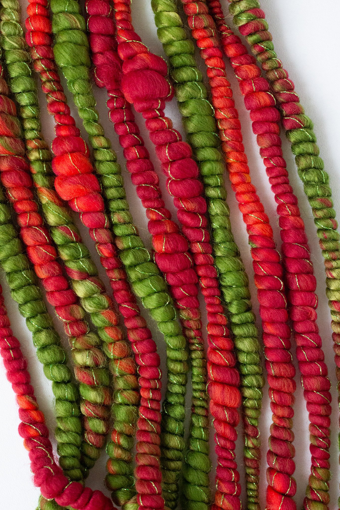 Handspun Art Yarn - Smell the Roses - Vegan & Cruelty Free Yarn