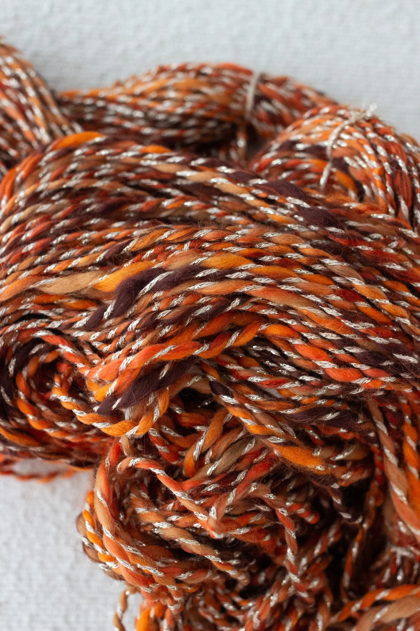 Fireplace Two Ply Worsted 10wpi Handspun Art Yarn