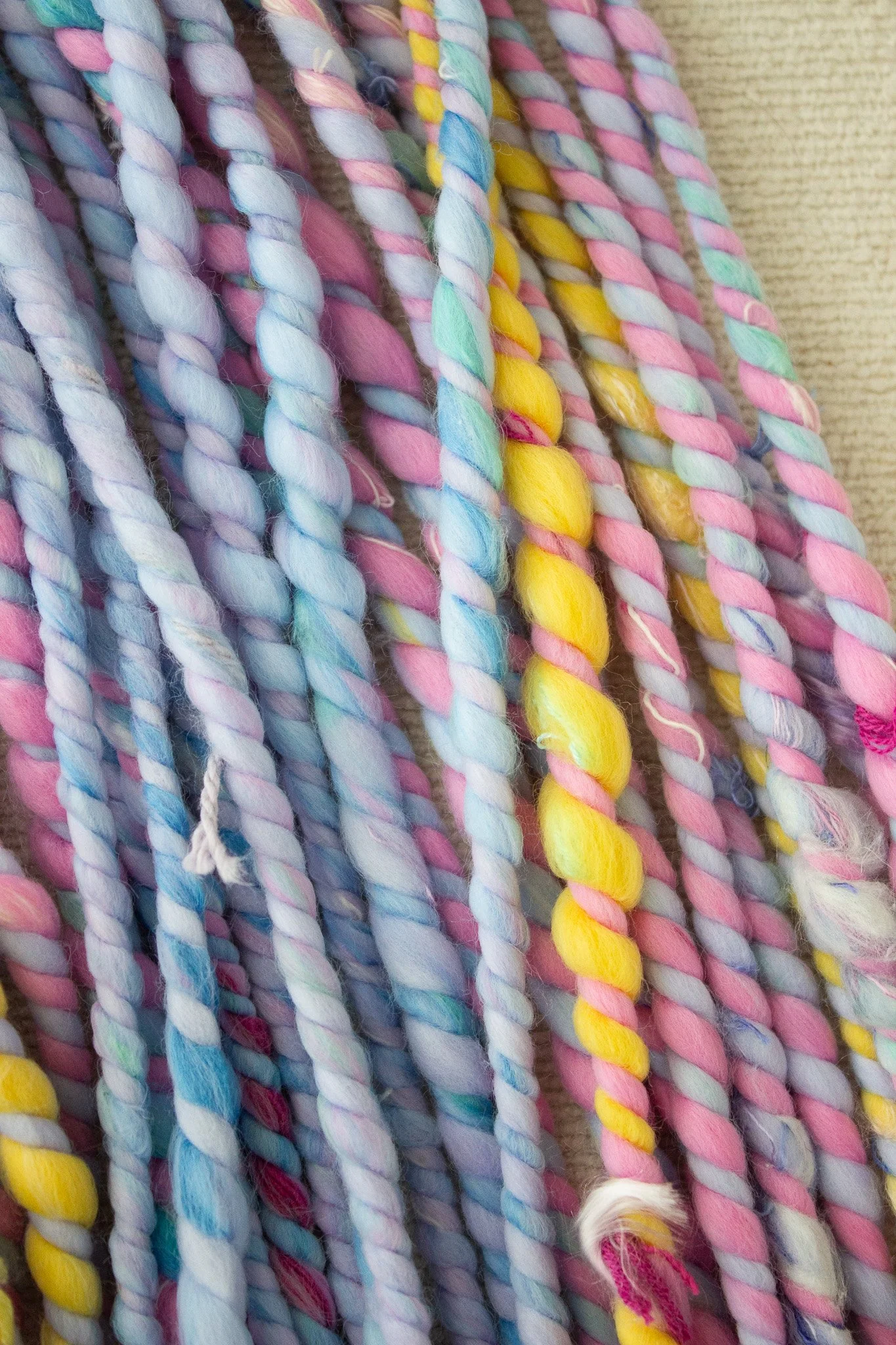 Handspun Art Yarn - Spring Cleaning - Vegan & Cruelty Free Yarn