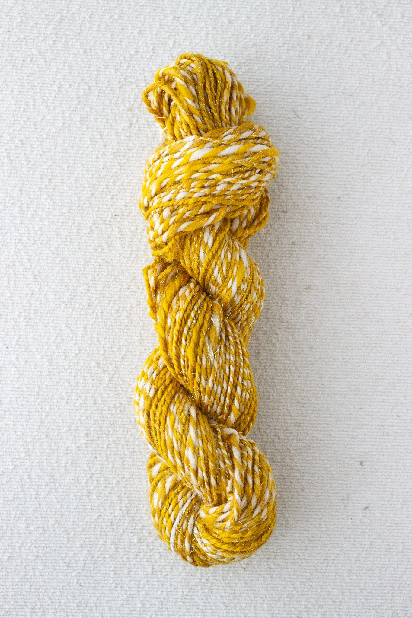 Handspun Two Ply Worsted Art Yarn Gold Rush