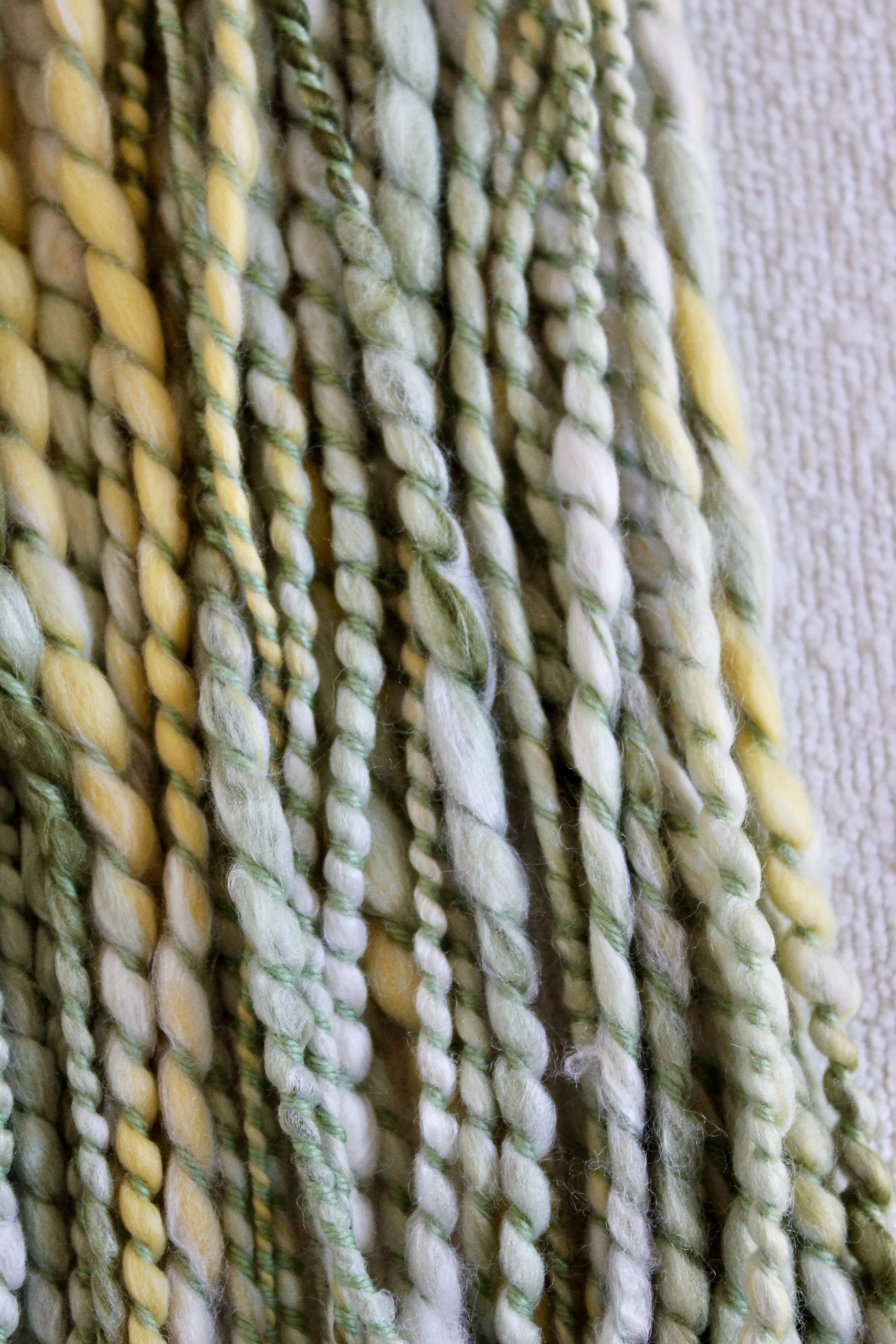 Handspun Art Yarn - Blooming Daisies - Vegan & Cruelty Free Yarn