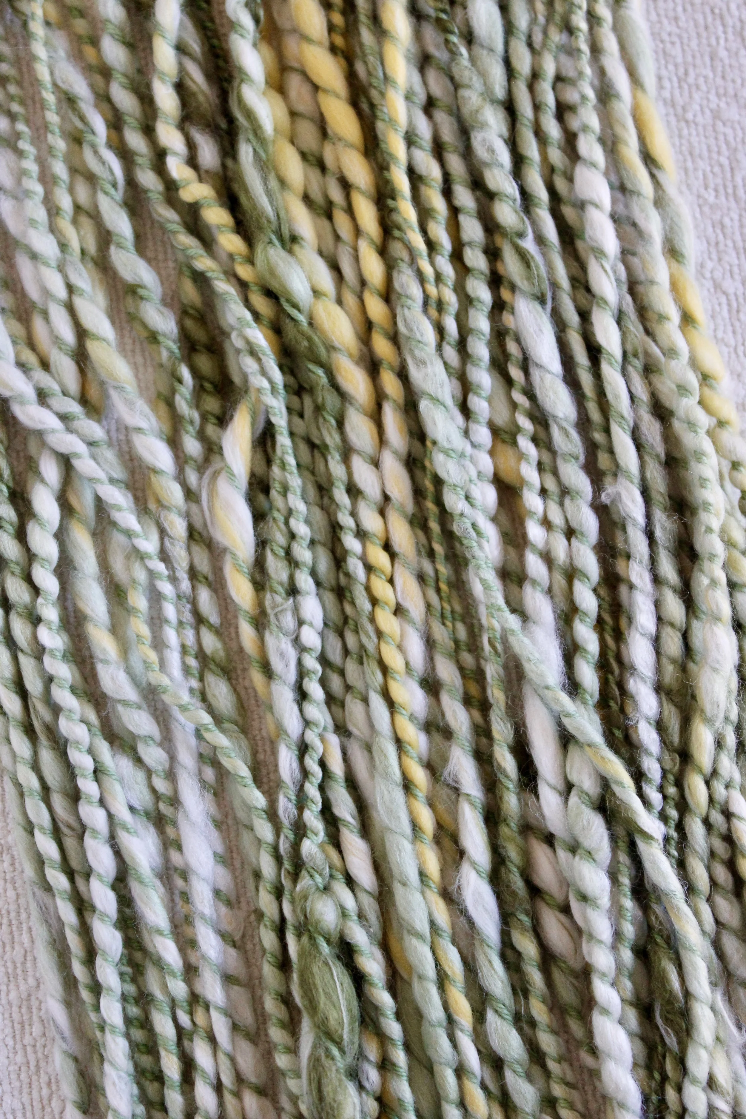 Handspun Art Yarn - Blooming Daisies - Vegan & Cruelty Free Yarn