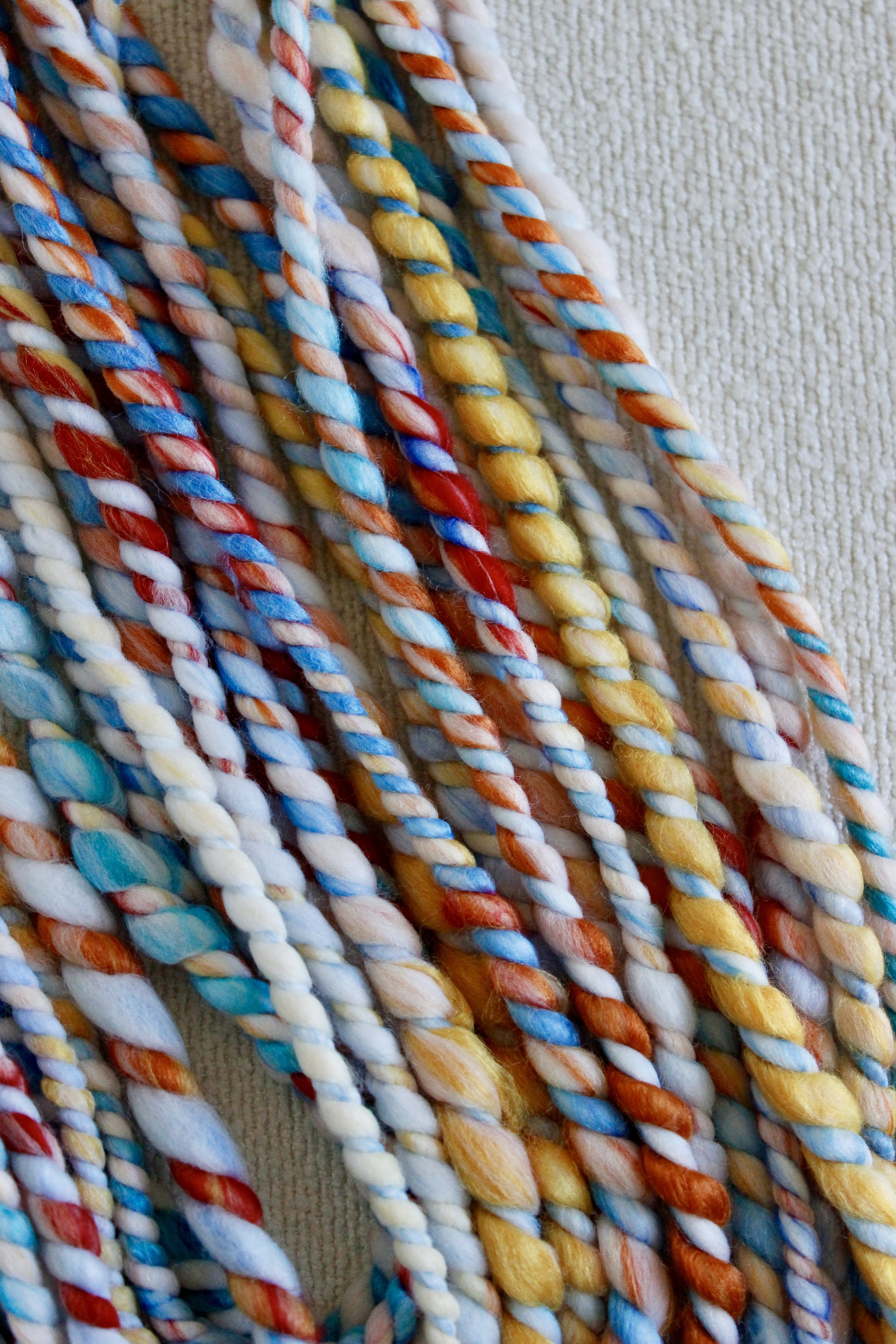 Handspun Art Yarn - Birds & Flowers - Vegan & Cruelty Free Yarn