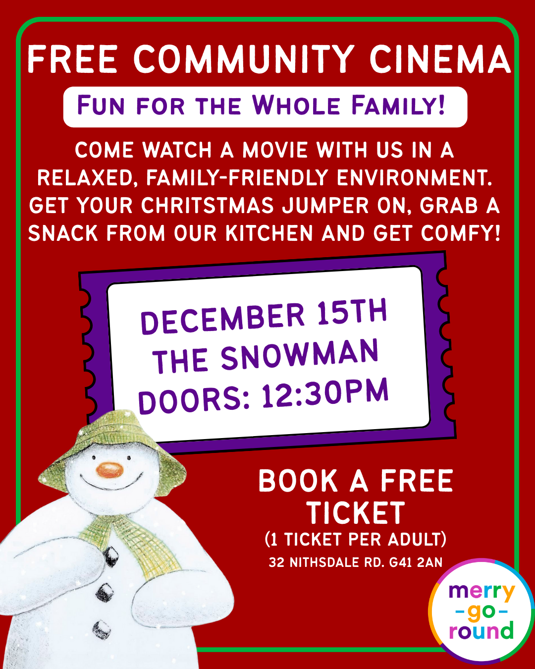 MGR Community Cinema: The Snowman