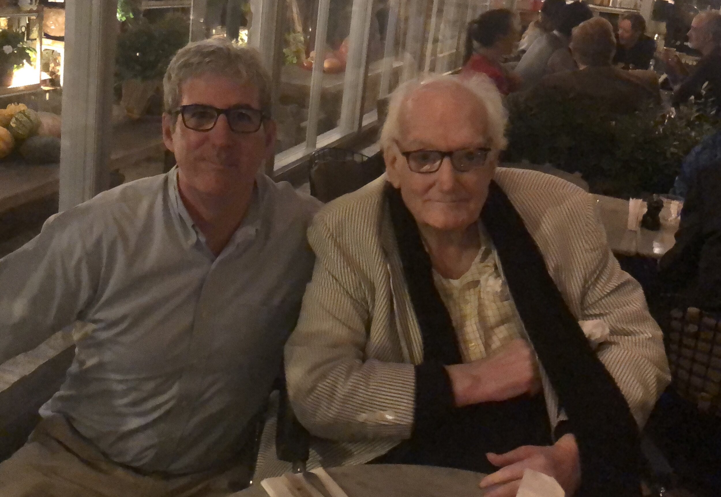 JL with Bryan Magee (1930-2019) in Oxford, 2018