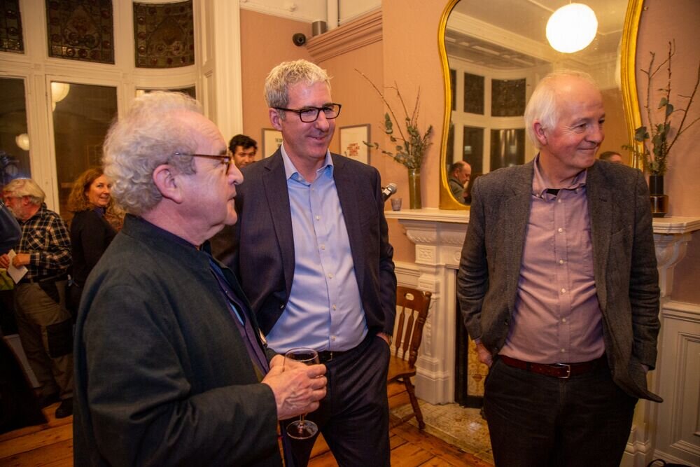John Banville, JL and Maurice Earls, Books Upstairs, 