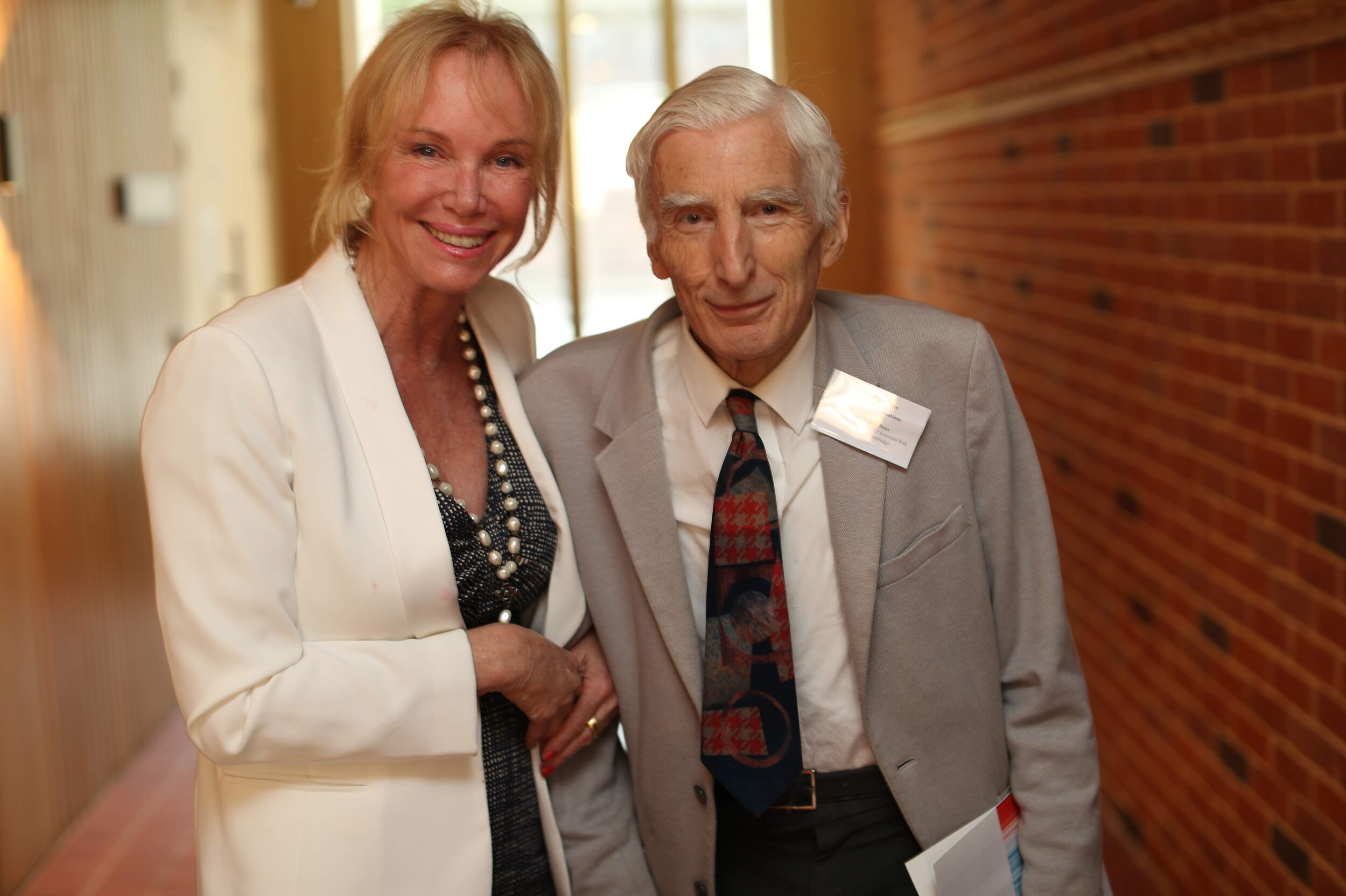   WEL’s    Marjorie Layden    catches up with    Lord Rees    on the sidelines of the WEL Foundation-supported CGC Climate Ethics Event  