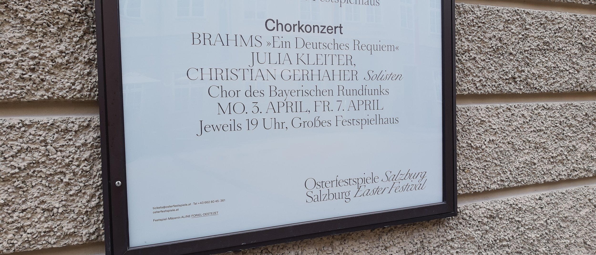 2023.03 Brahms Requiem Kleiter Gerhaher Nelsons Gewandhausorchester Leipzig Chor des Bayerischen Rundfunks Osterfestspiele Salzburg 2023 Plakat