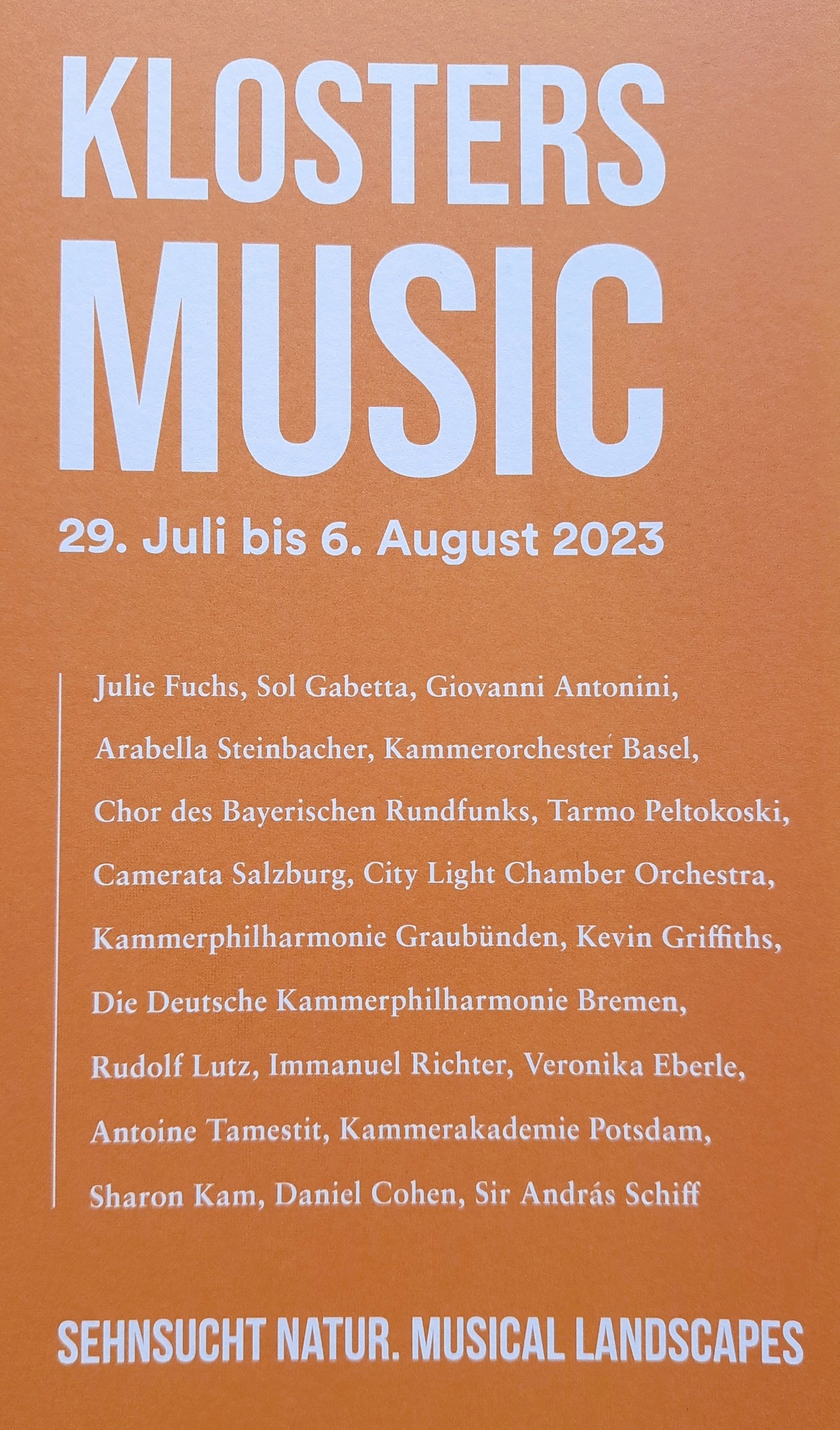 2023.07 Klosters Music Chor des Bayerischen Rundfunks Kammerorchester Basel Hillebrand Schmitt Boesch Antonini