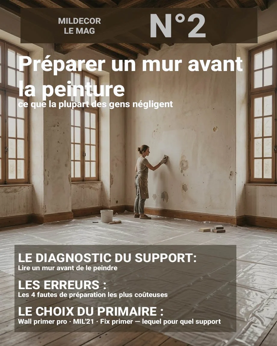 PRÉPARER UN MUR AVANT LA PEINTURE