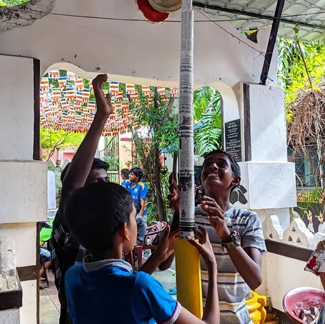 This week at the @warehouse_project_lk we ran a series of team builders for our senior class. They were given just a bunch of newspapers, one bristol board and a limited supply of tape to first build a stand-alone tower and then a cantilever. 
We lea