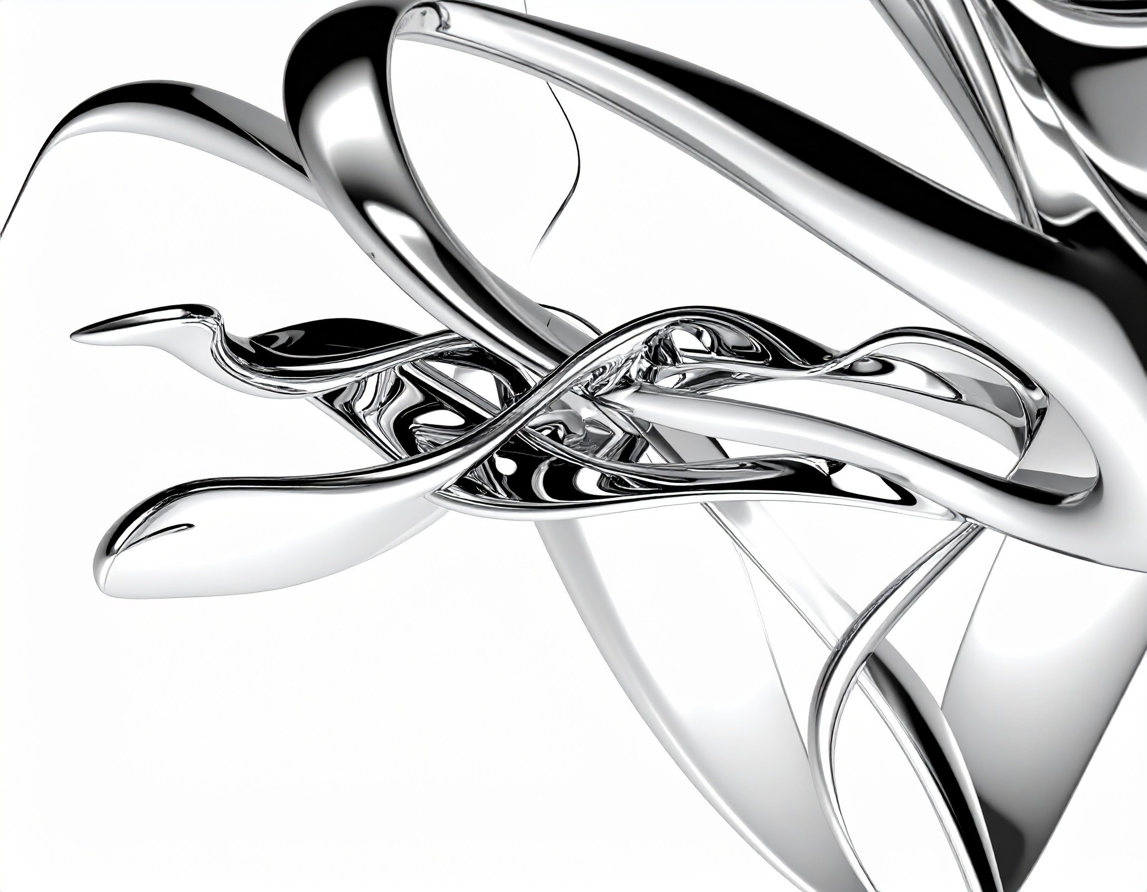 Firefly chrome silver sculpture with organic shapes 690324.jpg