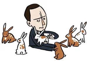 "JOHN HEARTFIELD w/ RABBITS"