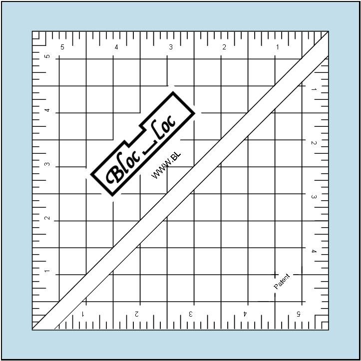 Bloc_Loc Half Square Triangle Ruler 4 1/2 Square
