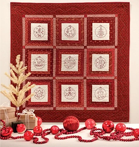 Christmas Baubles Redwork BOM