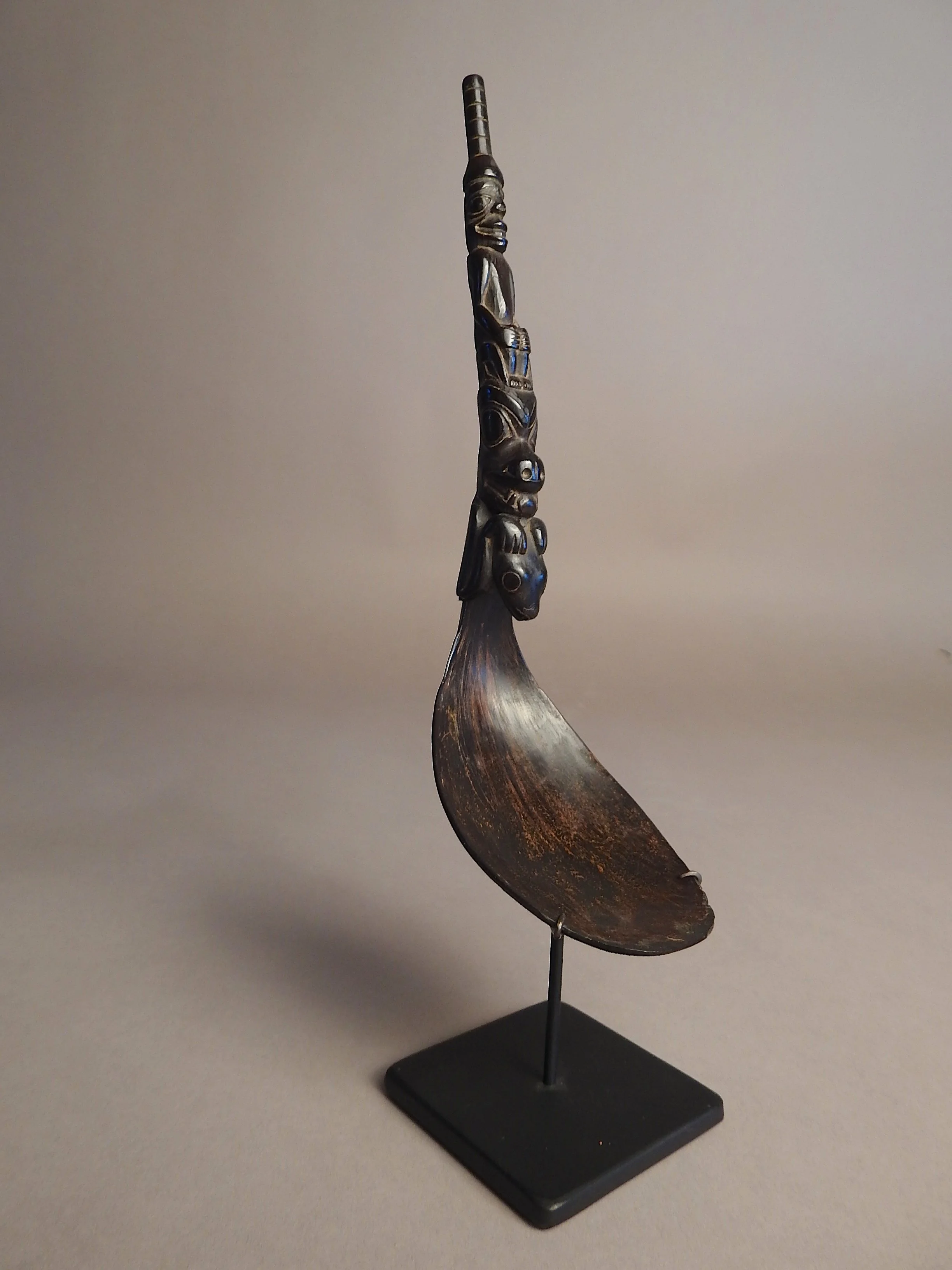 Tlingit Goat Horn Spoon TAD Tribal Art tlingit-goat-horn-spoon-tad-tribal-art