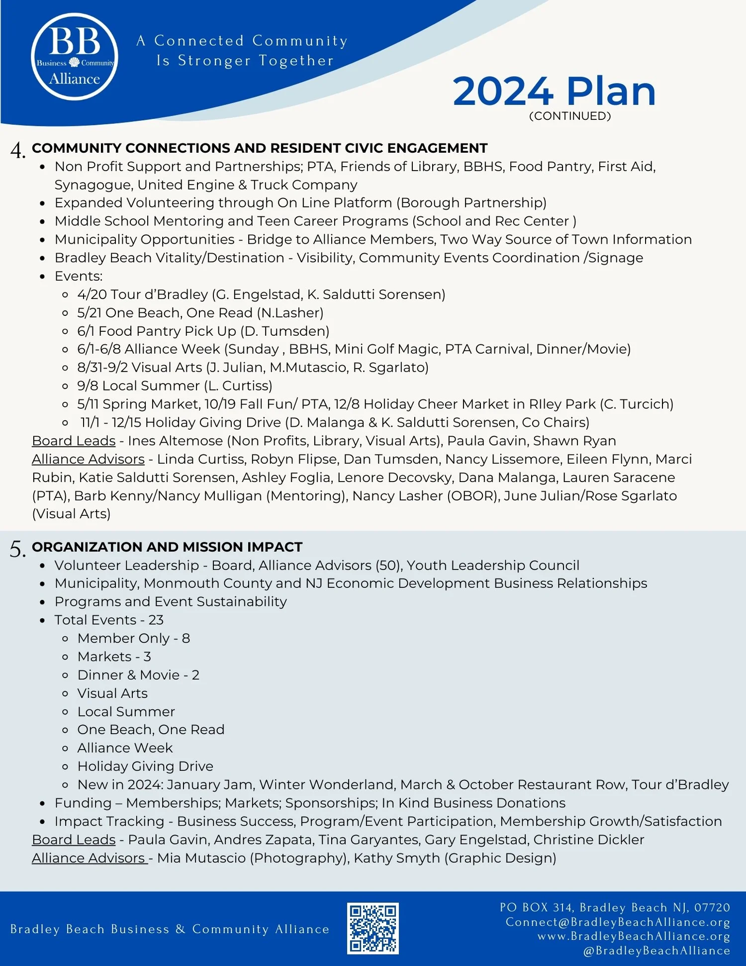 2024 Plan — Bradley Beach Business & Community Alliance