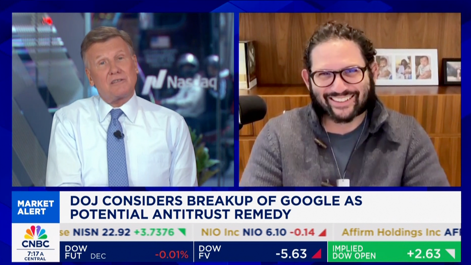 Michael Fertik on CNBC Squawkbox to talk Google, DOJ Antitrust, Tik Tok, and the City of Lights