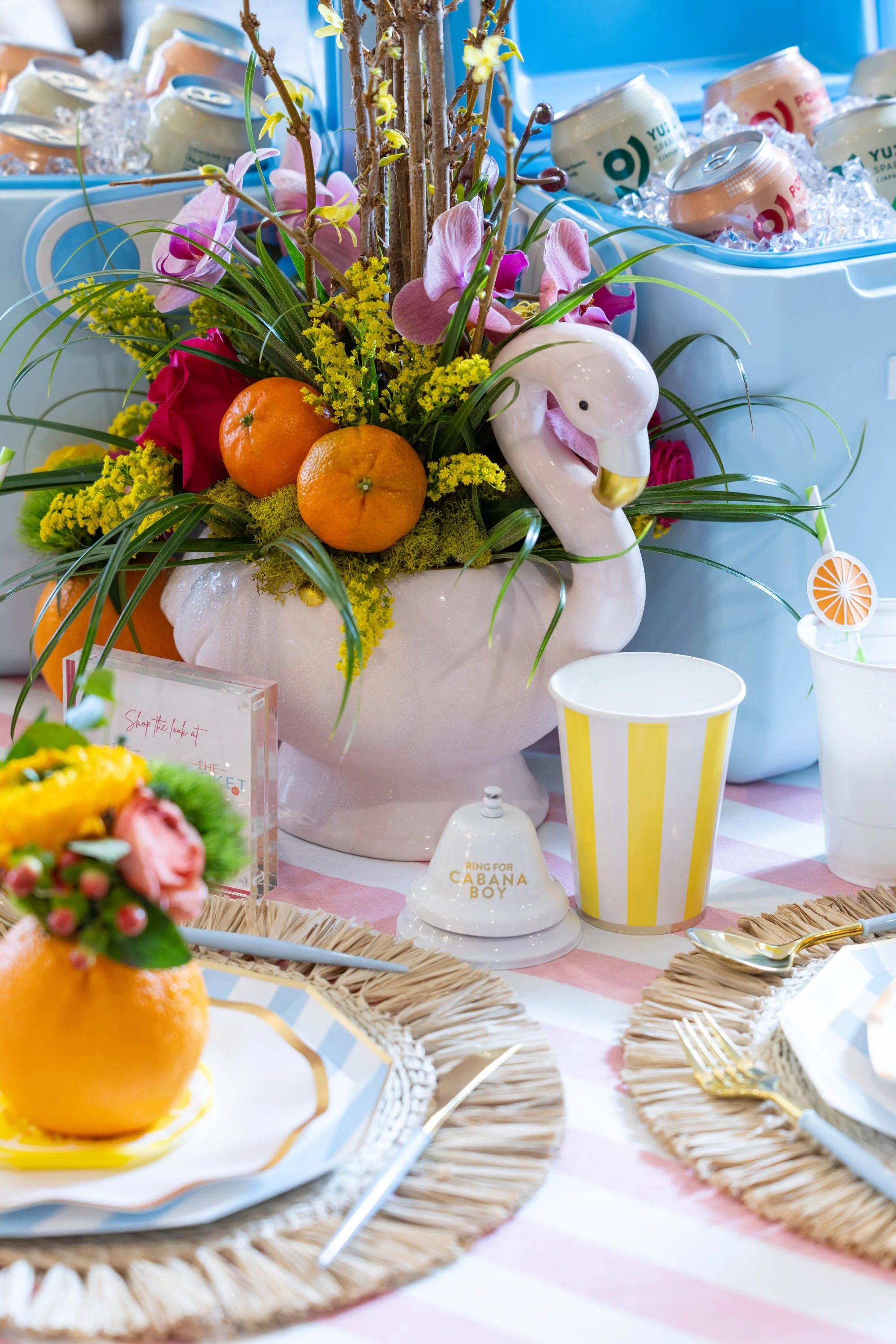 Design Inspirations Fort Worth, charity event, fort worth interior design, tablescape design, creative tablescape, event table design, themed table setting, summer tablescape inspiration, colorful tablescape, floral table setting, party table decor, 