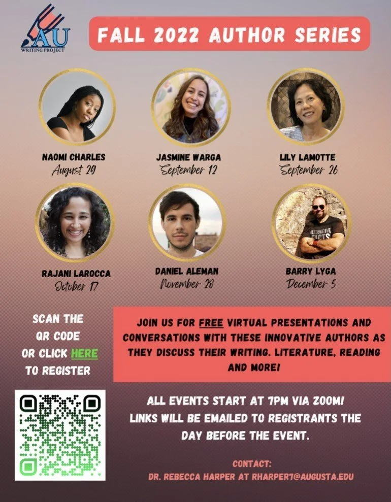 Fall 2022 Author Series to begin next week