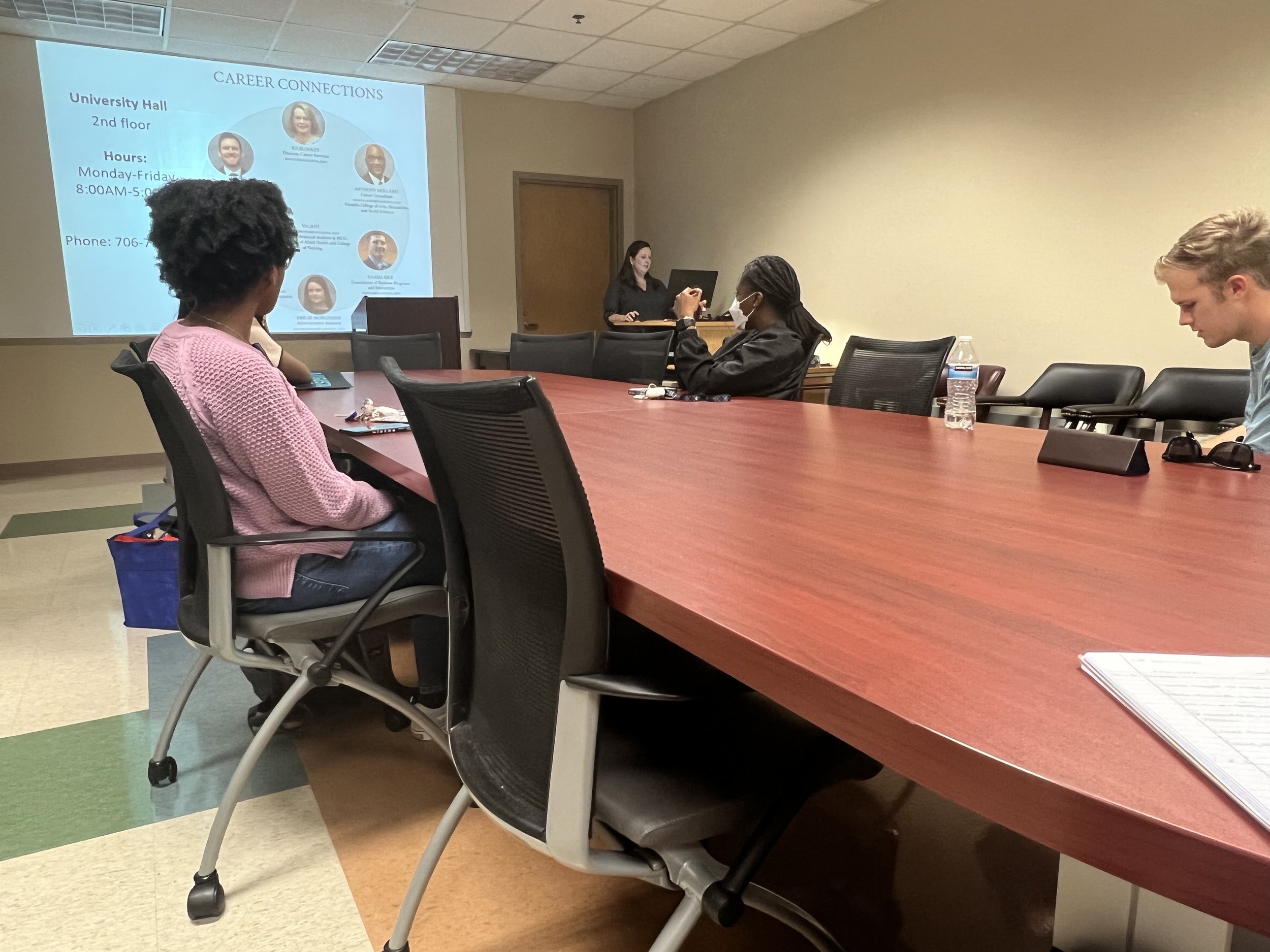 Career Services meets with students to offer resources for career plans