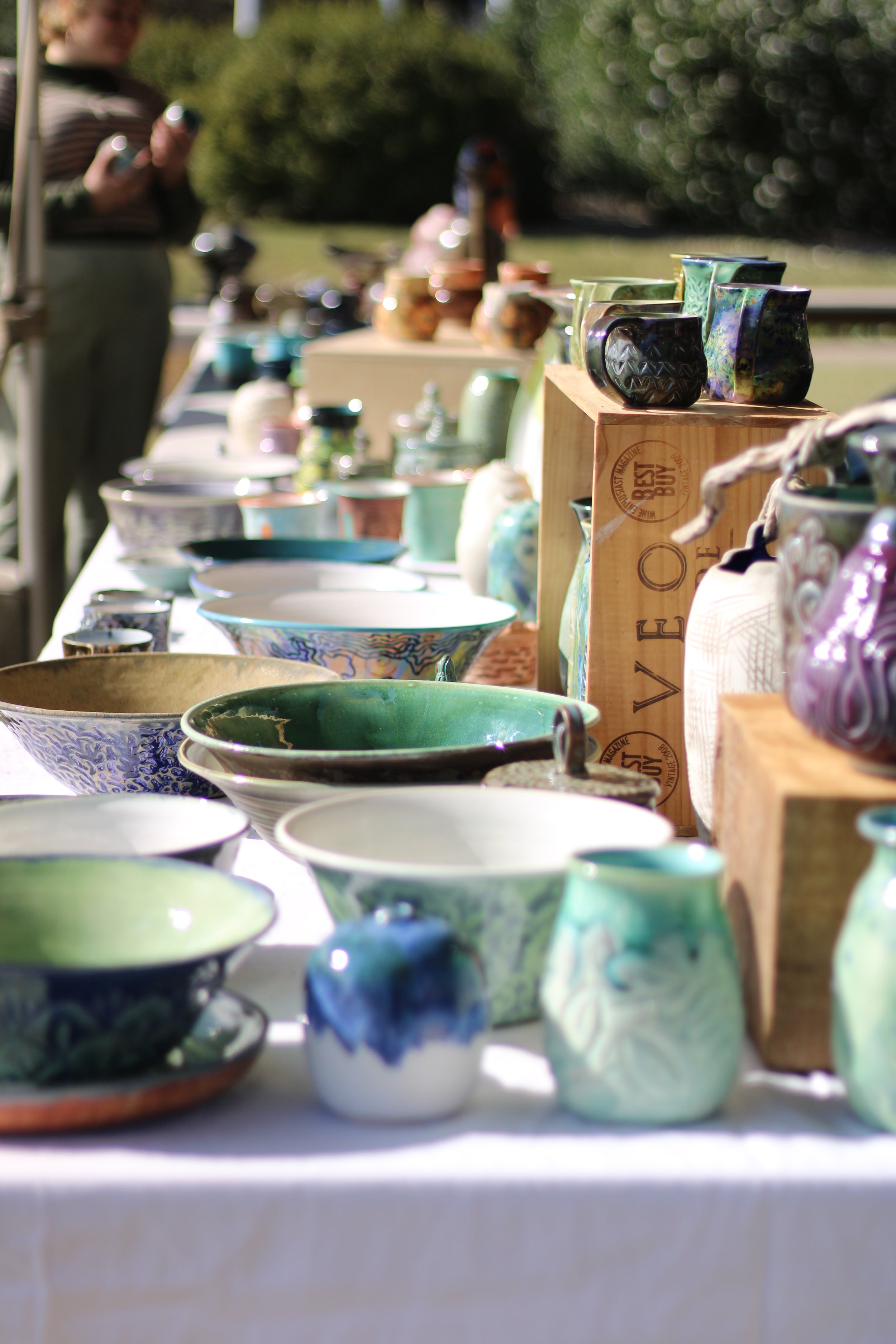  Potter Gerry O’Meara displayed her handcrafted items for sale Monday, Nov. 14. 