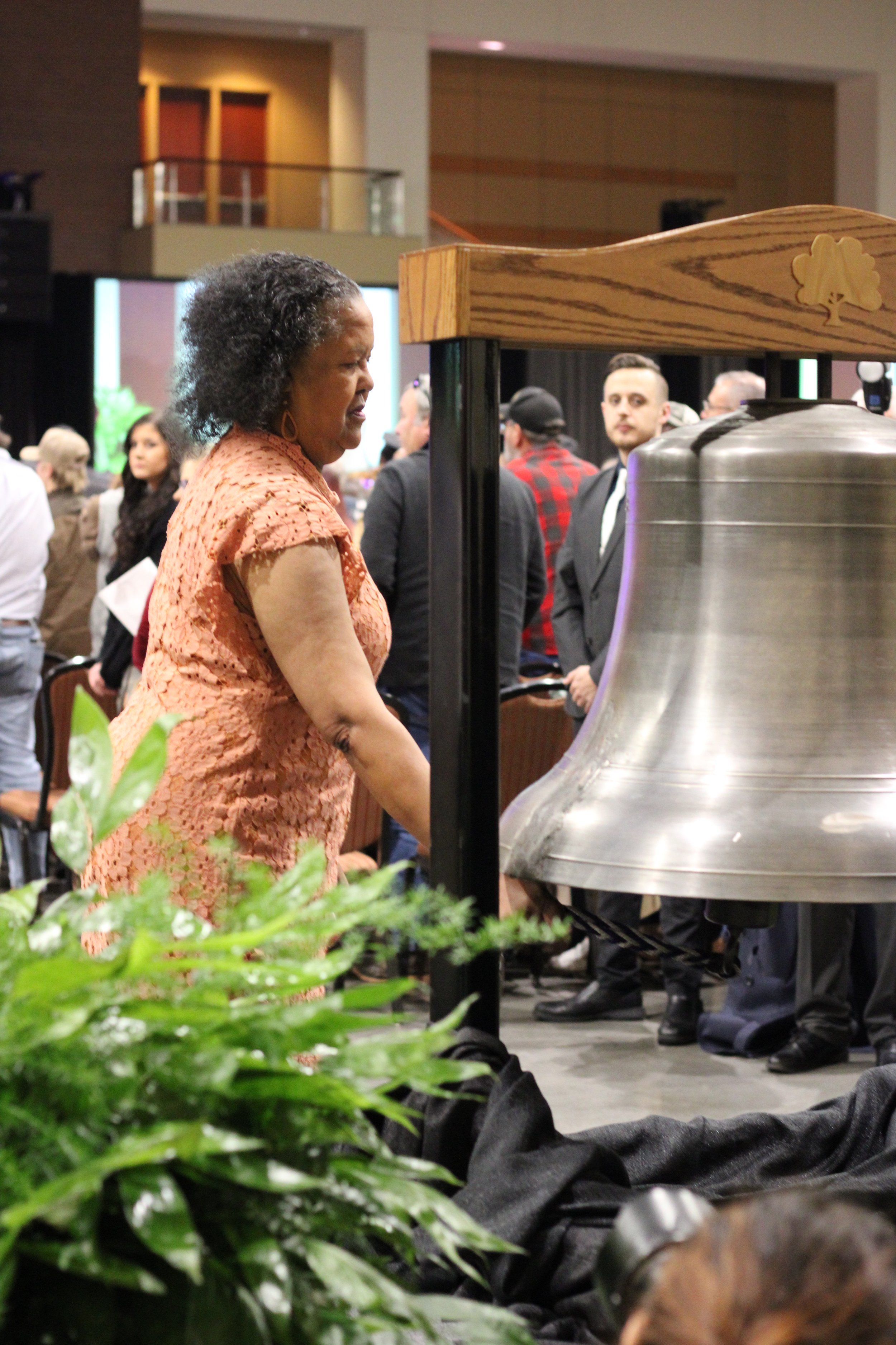  Ringing of the arsenal bell at the start of commencement.  (photo by Rakiyah Lenon)  
