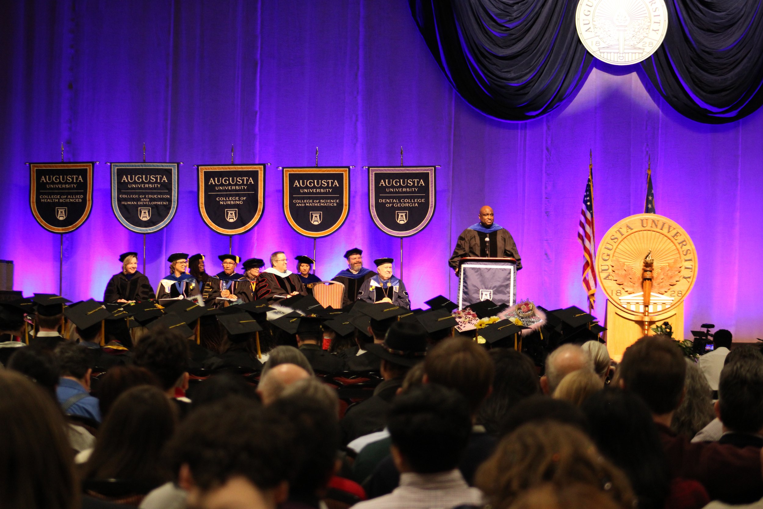  Keynote speaker for undergraduate commencement ceremony Rodney Bullard.  (photo by Rakiyah Lenon)  