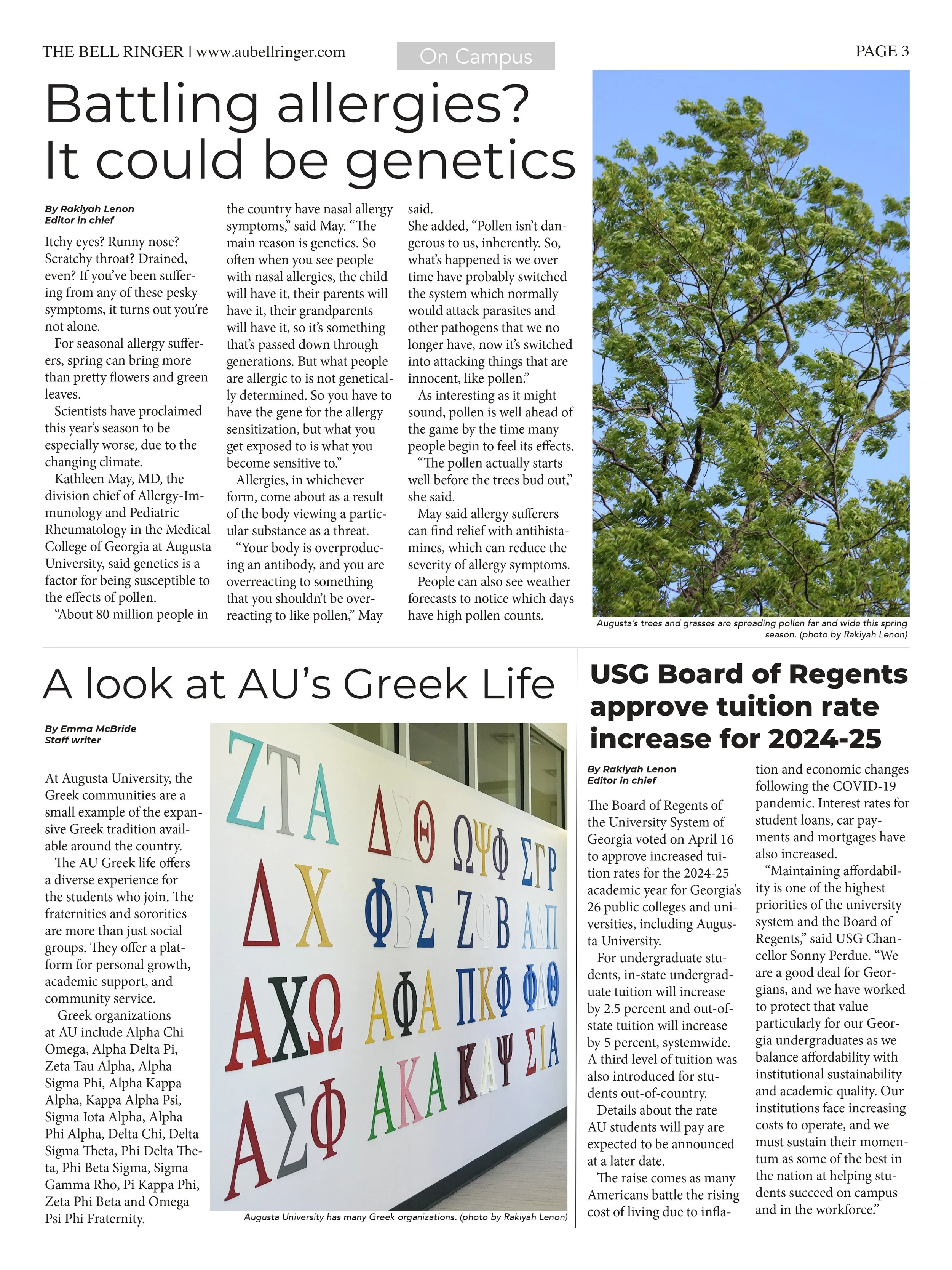 Read all about it! Introducing The Bell Ringer's Wednesday, April 24 ...