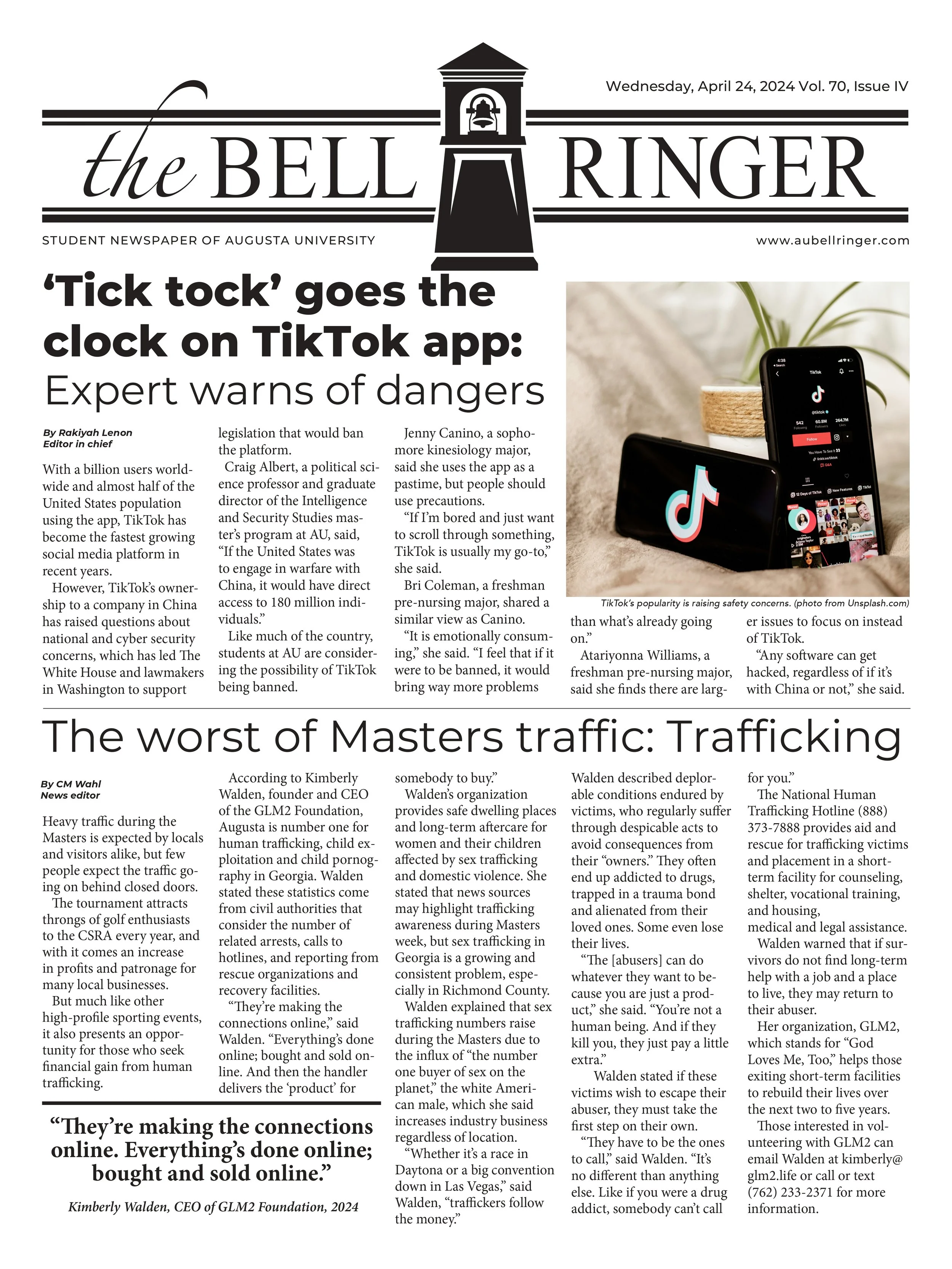 Read all about it! Introducing The Bell Ringer's Wednesday, April 24 ...