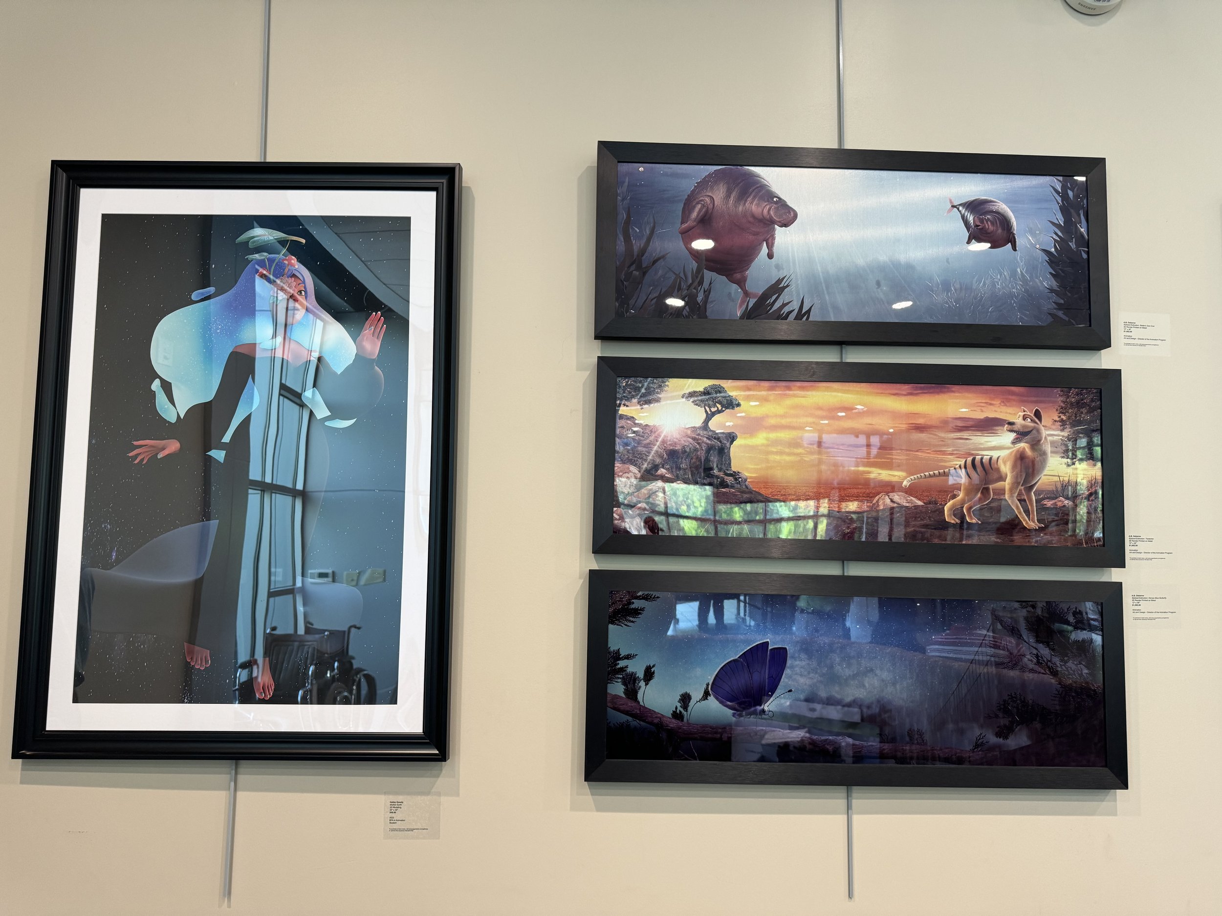 Some of the artwork from the animation department.