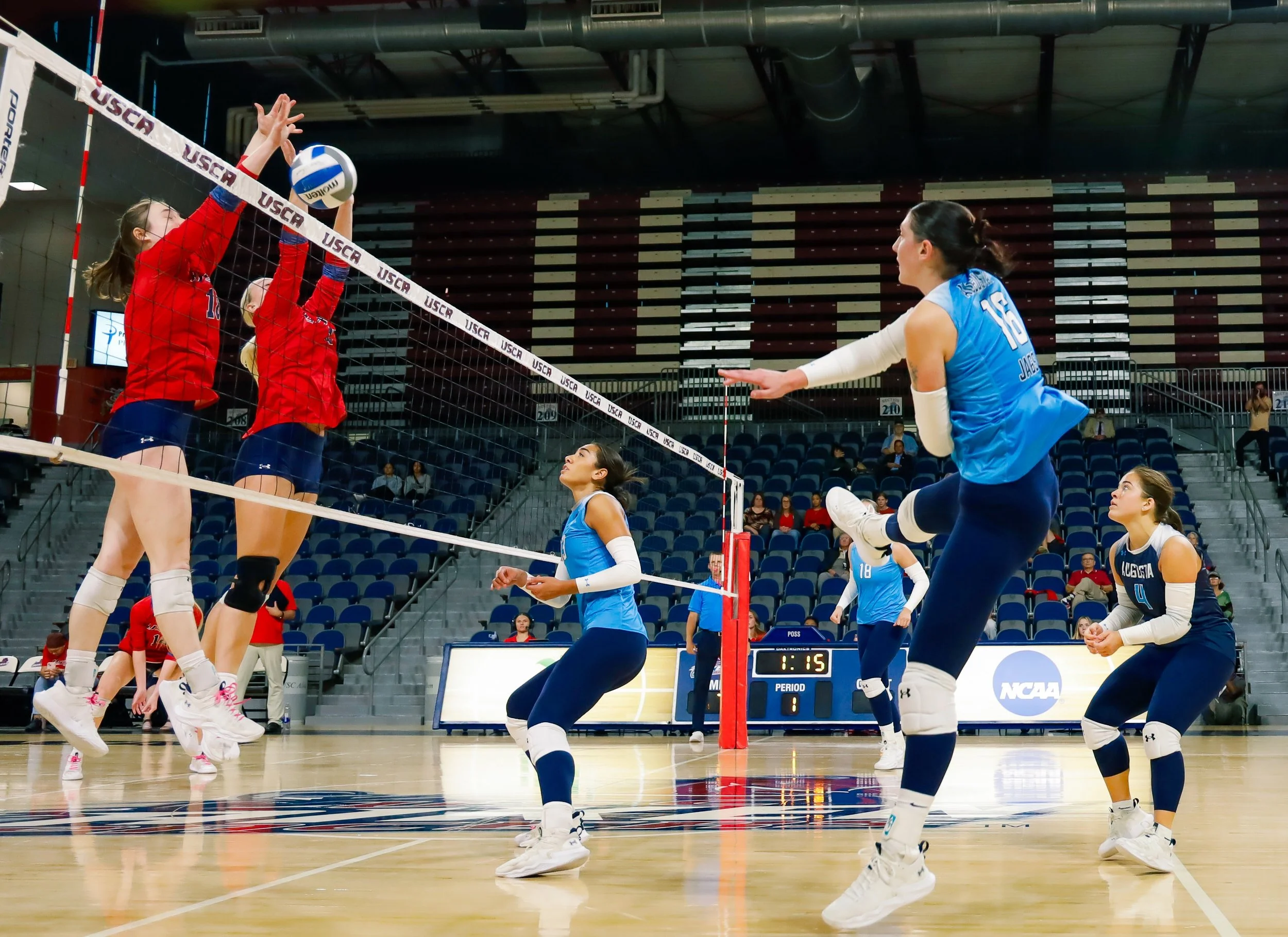 Pacers' volleyball team defeats Jaguars in straight sets