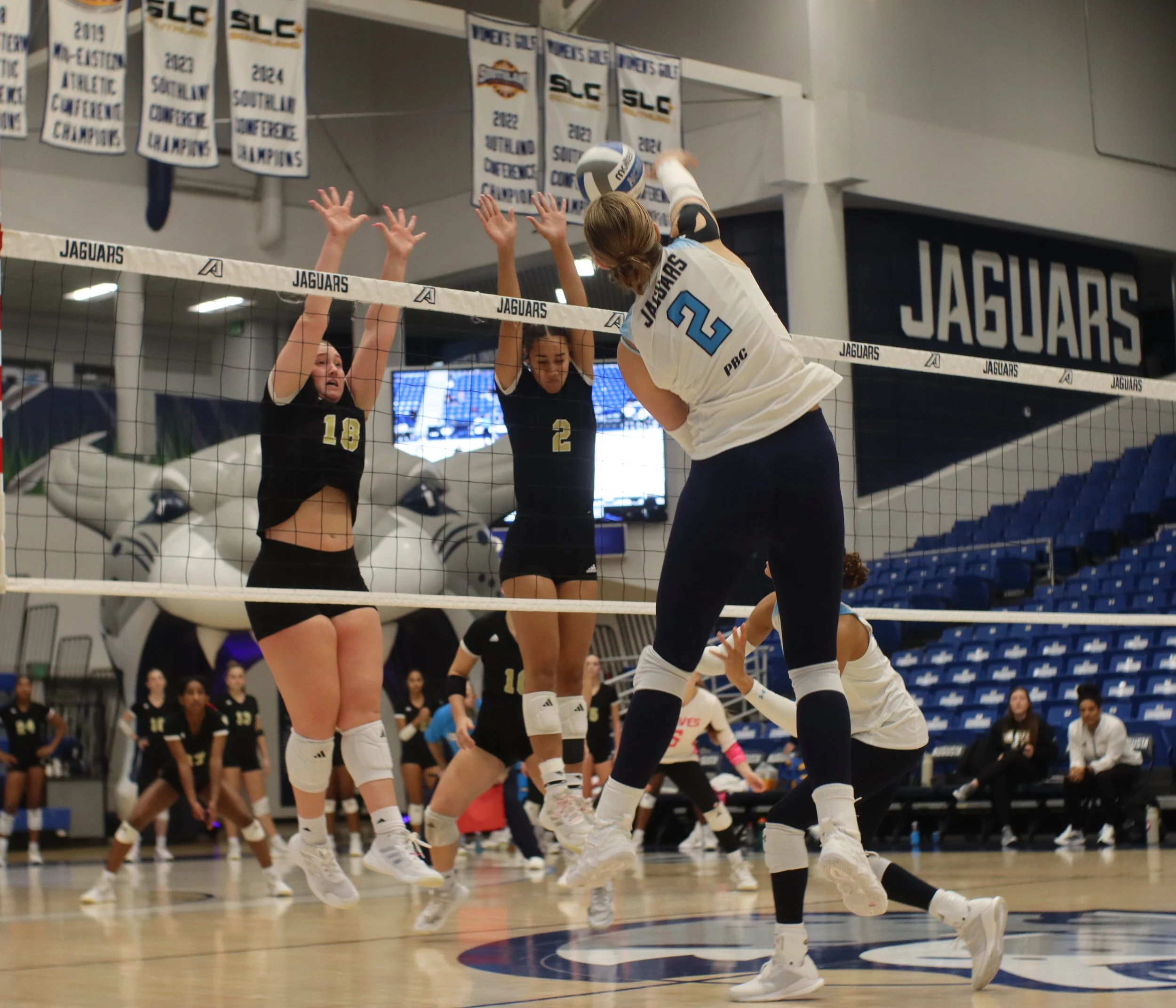 Energy at the net: Augusta powers past UNC Pembroke in four sets