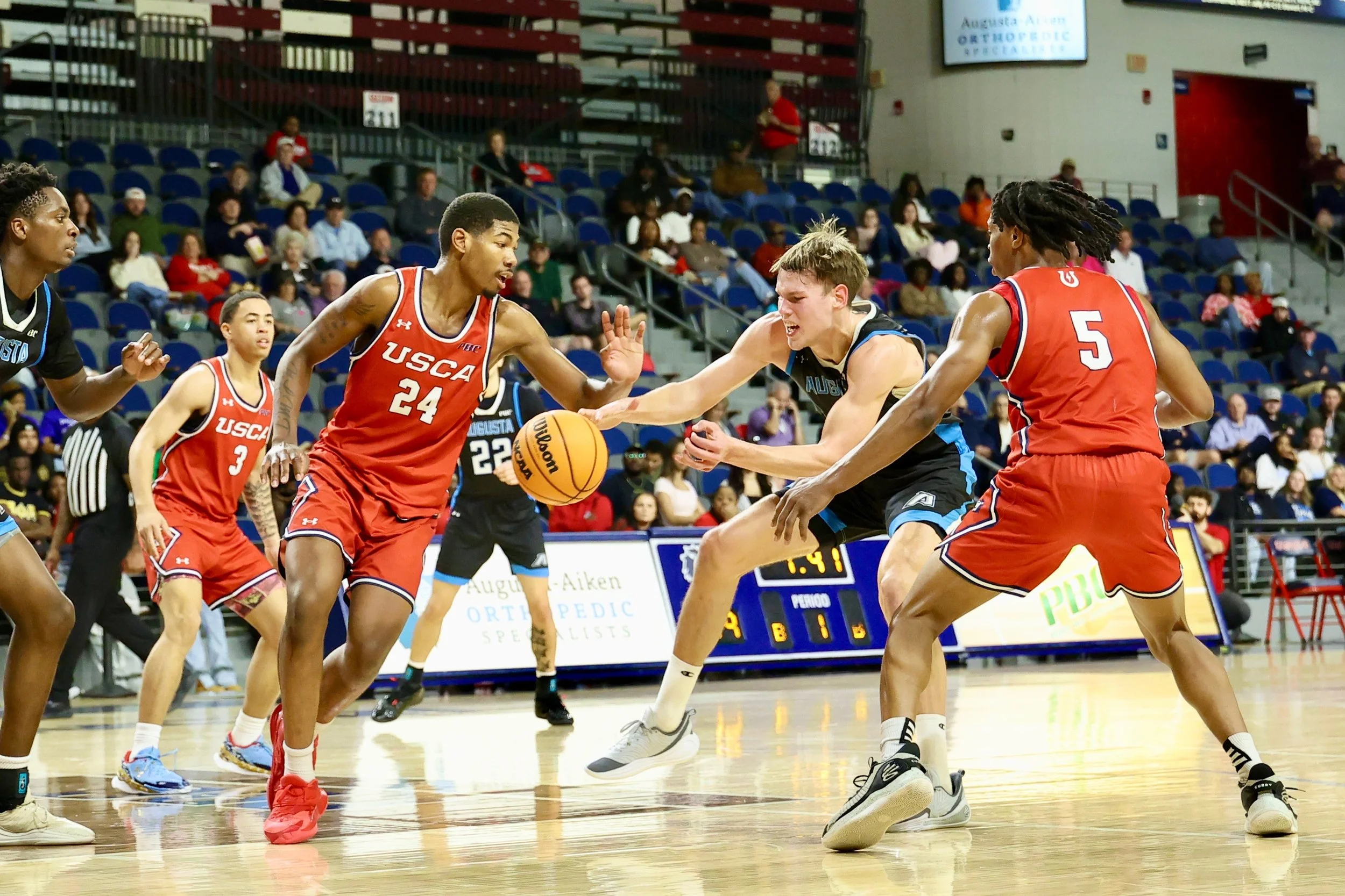 Pacers are red, Jaguars are blue, Augusta got the sweep--times two