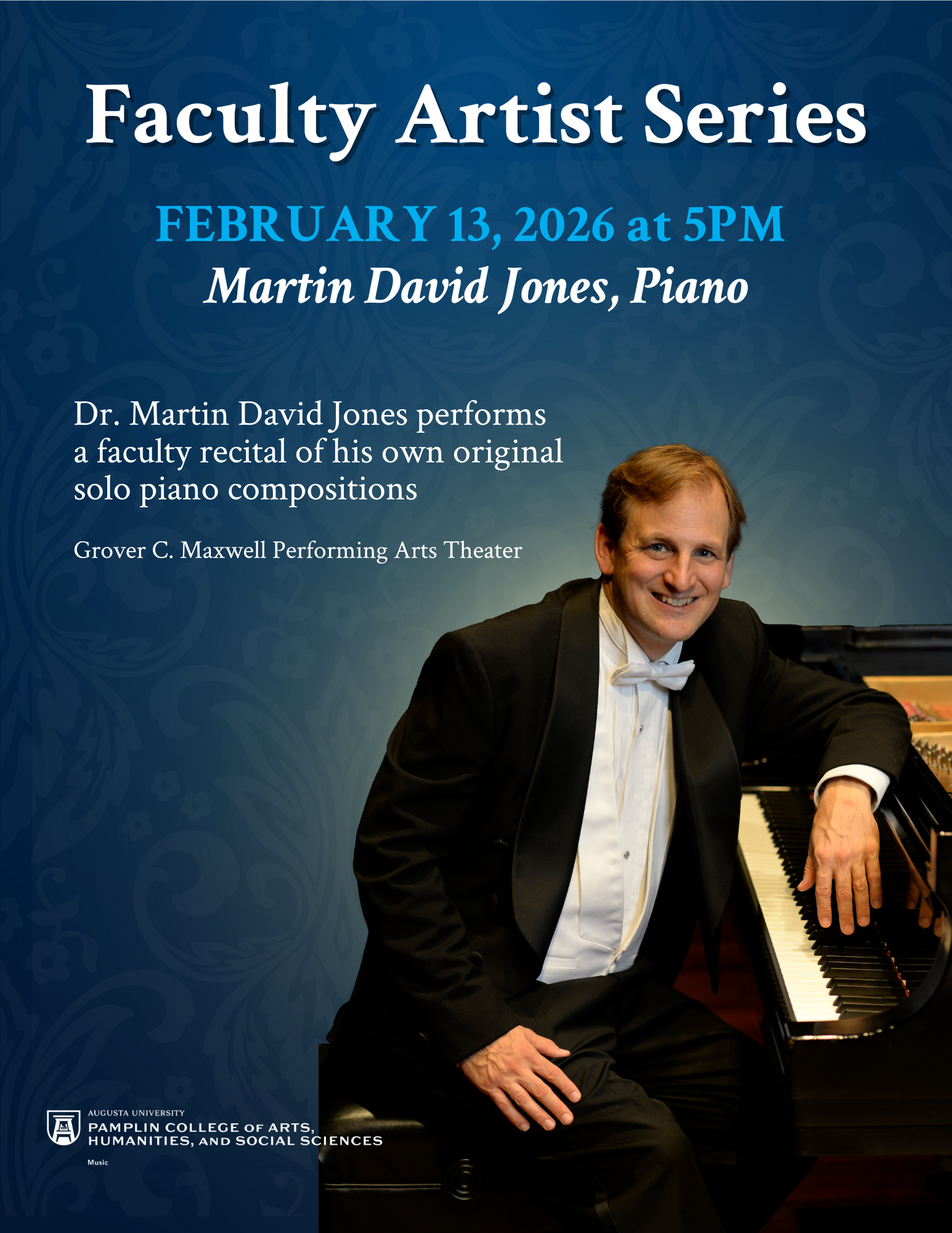 Pianist Jones to perform his own work at the Maxwell