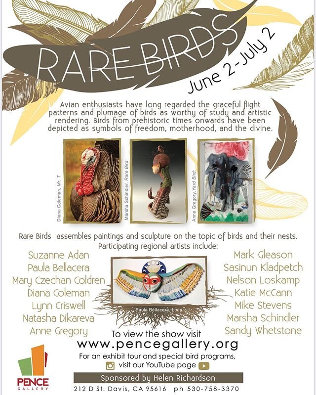 Delighted to be a participating artist in this show. The @pencegallery  is a beautiful gallery in Davis. I&rsquo;m going to work on a video this weekend to accompany this exhibition. Wish me luck on making my first mini-iMovie. Tips??