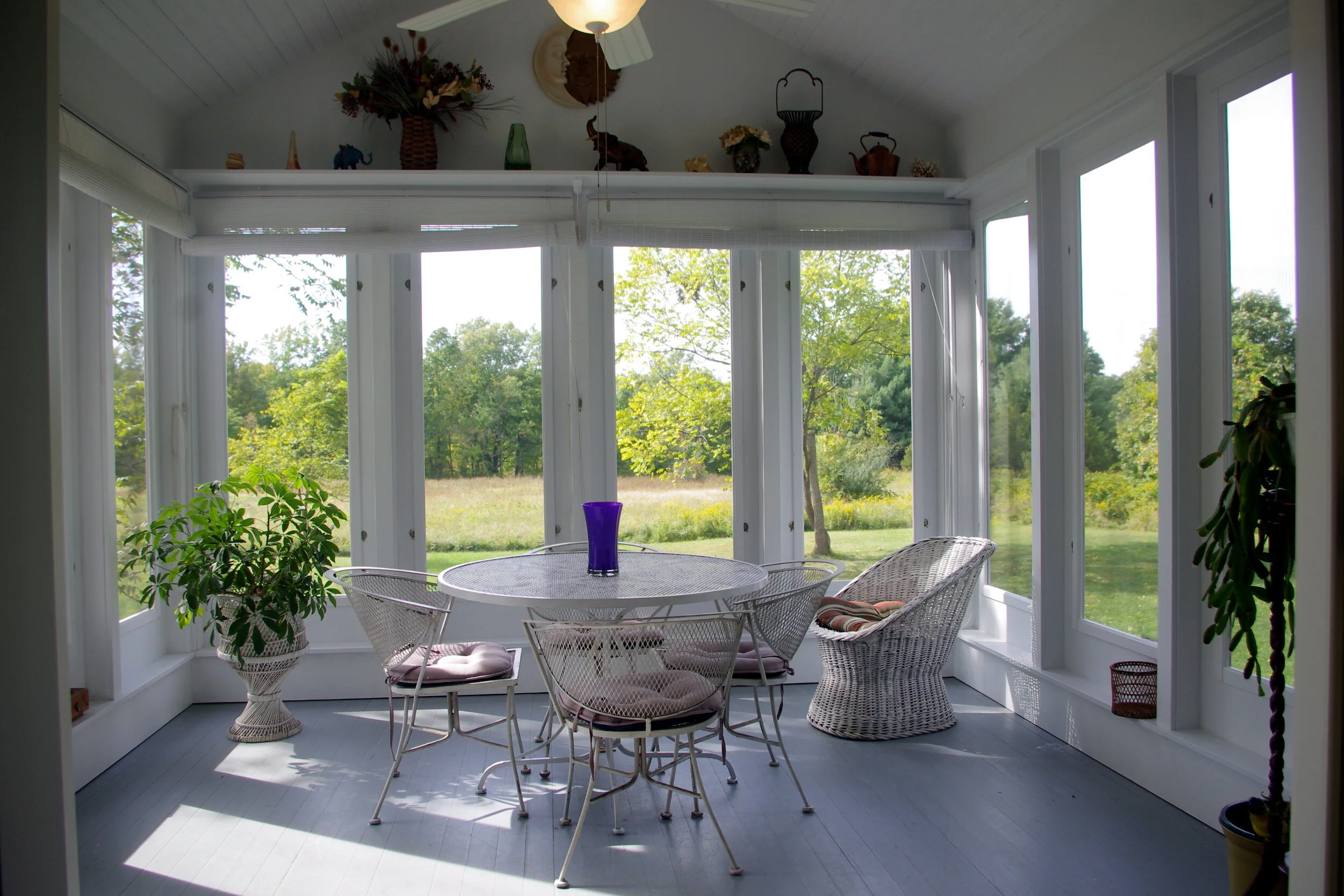 Glass inserts extend the porch season