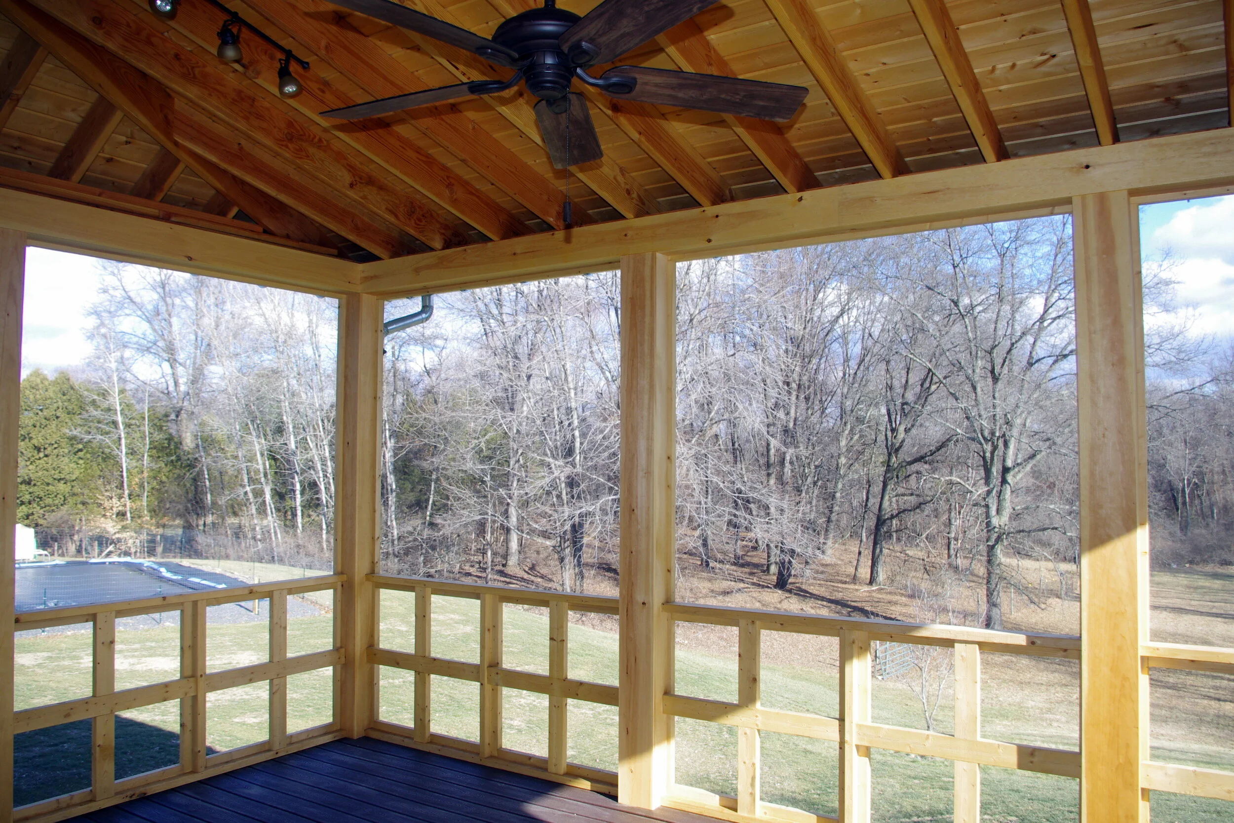 Natural finish Screened Porch