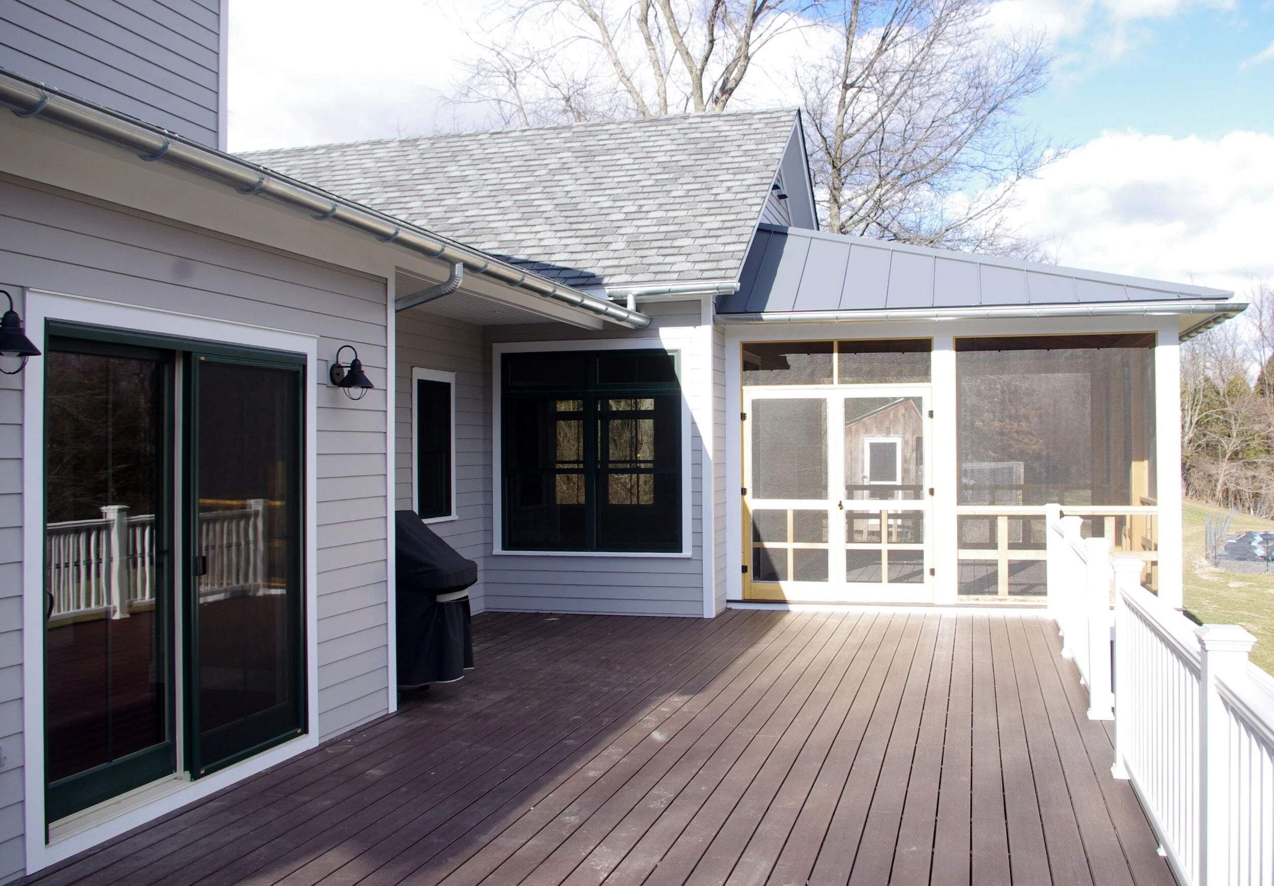 Large back-yard deck and screened porch