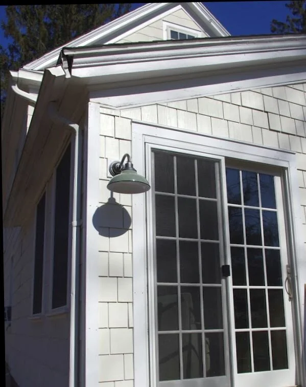 Adding light and view to yard with a glass door