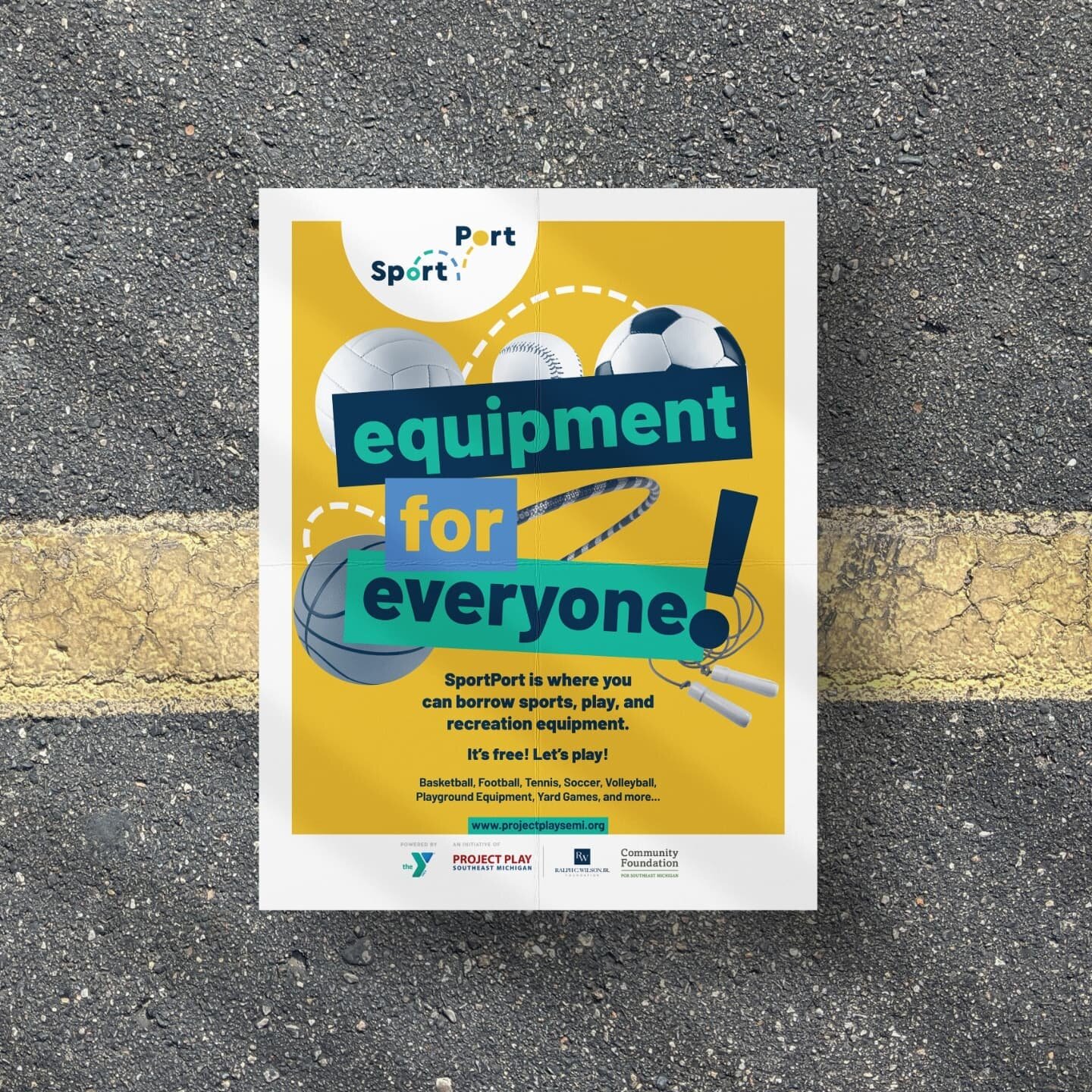 We loved creating these posters for @projectplaysemi 's Sport Port program. For this project, Sport Port's providers, which include libraries and community organizations across the region, needed a variety of options that they could edit to add their