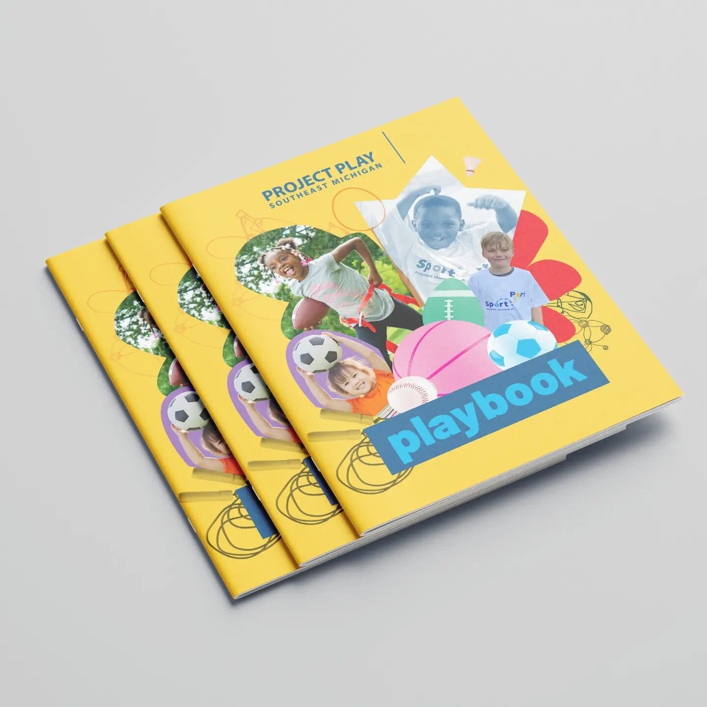 It was an honor to design Project Play Southeast Michigan&rsquo;s Playbook that captures their 3 year sports, play, and recreation strategy. The book is filled with joyful graphics, collages, and typography! 

If you aren&rsquo;t familiar with them, 